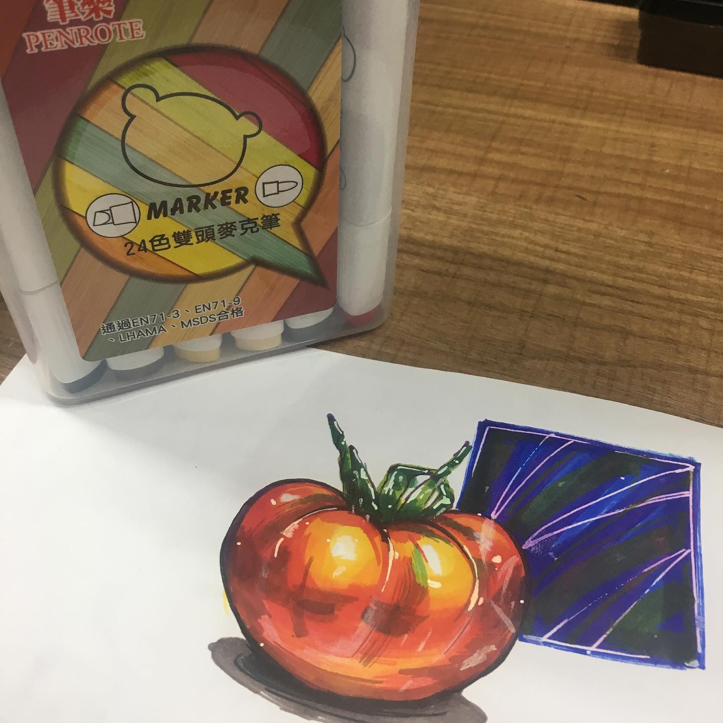 樂創意美術 麥克筆 快速技法 入門款麥克筆 水果示範 考試創意表現 快速上色 疊色 麥克筆 Facebook