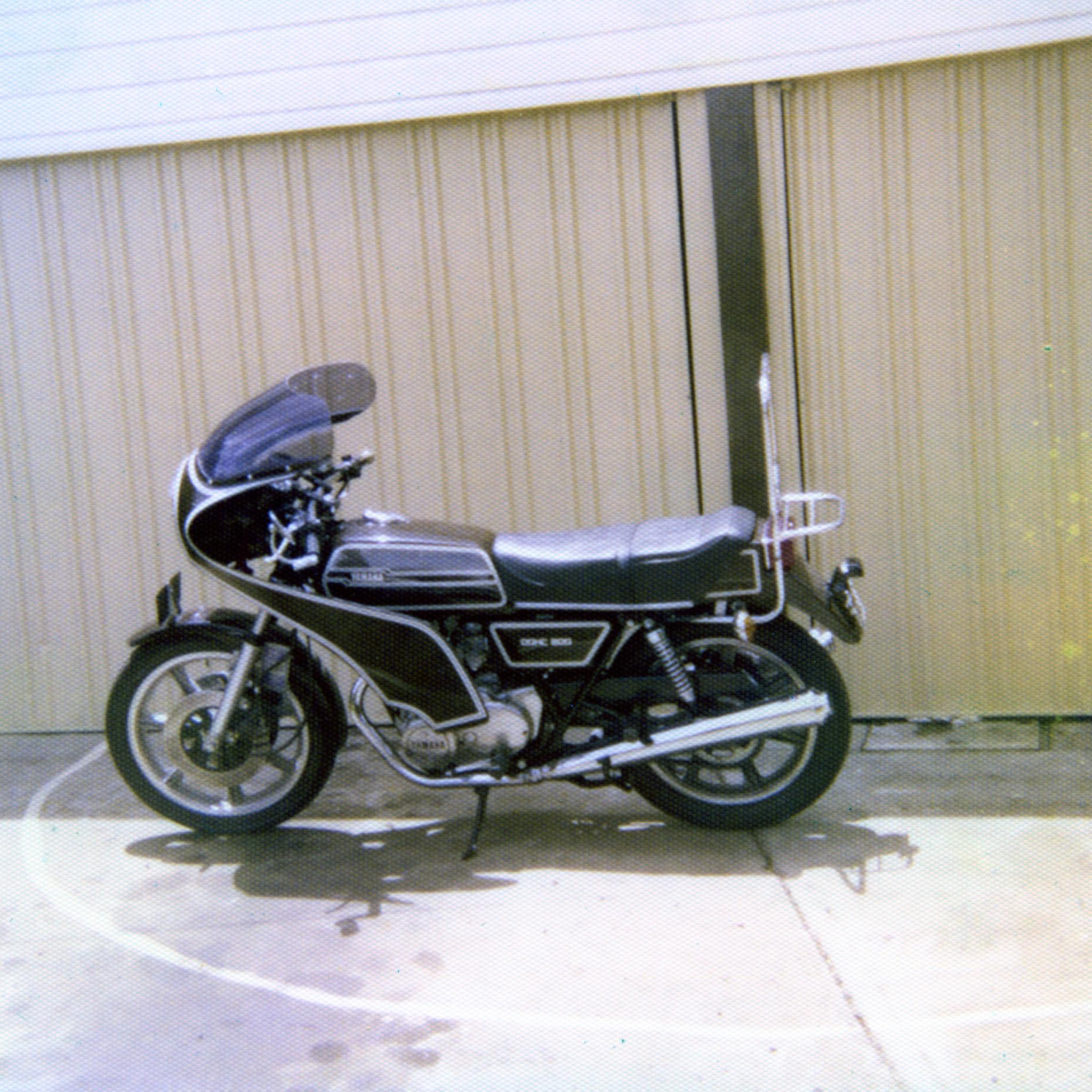 My first motorcycle a Yamaha TX500 (DOHC500) around 1976. :-)