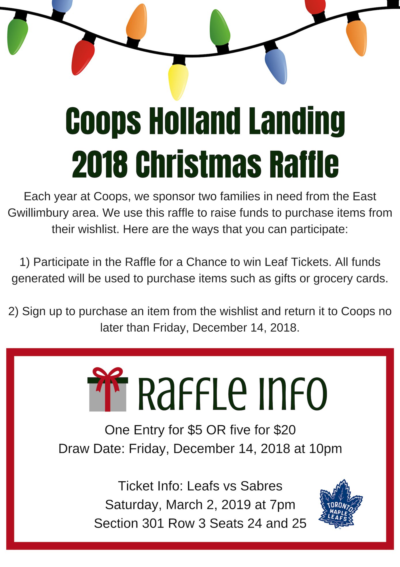 C W Coops - Our Christmas Raffle is officially up and...