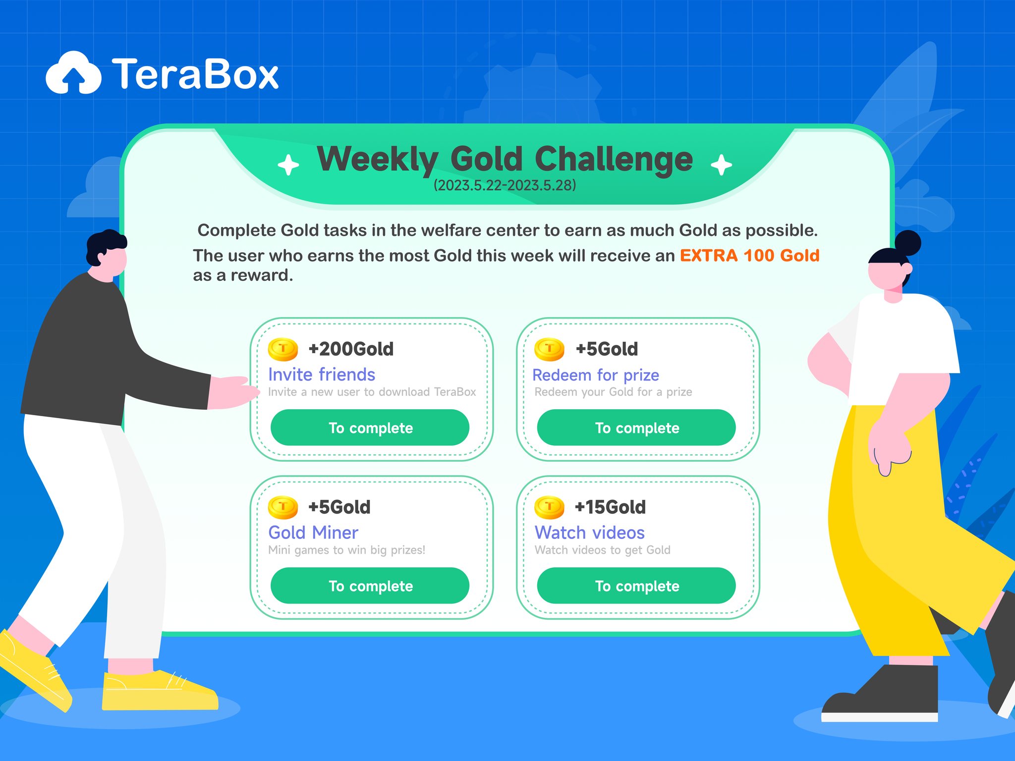 TeraBox - 🏆 Get ready for this week's Gold Task Challenge!... | Facebook