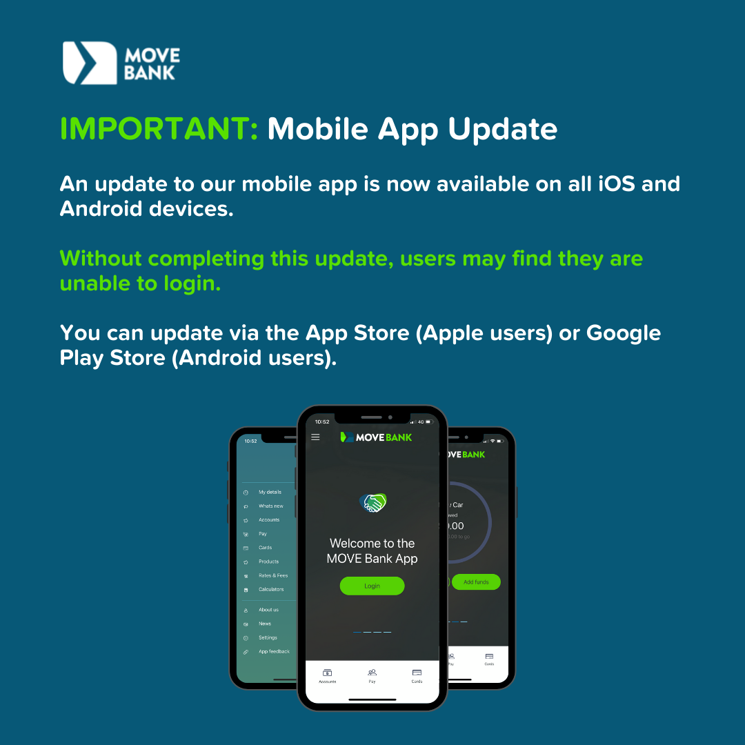 MOVE Bank - An update to our MOVE Bank Mobile App is now available on ...