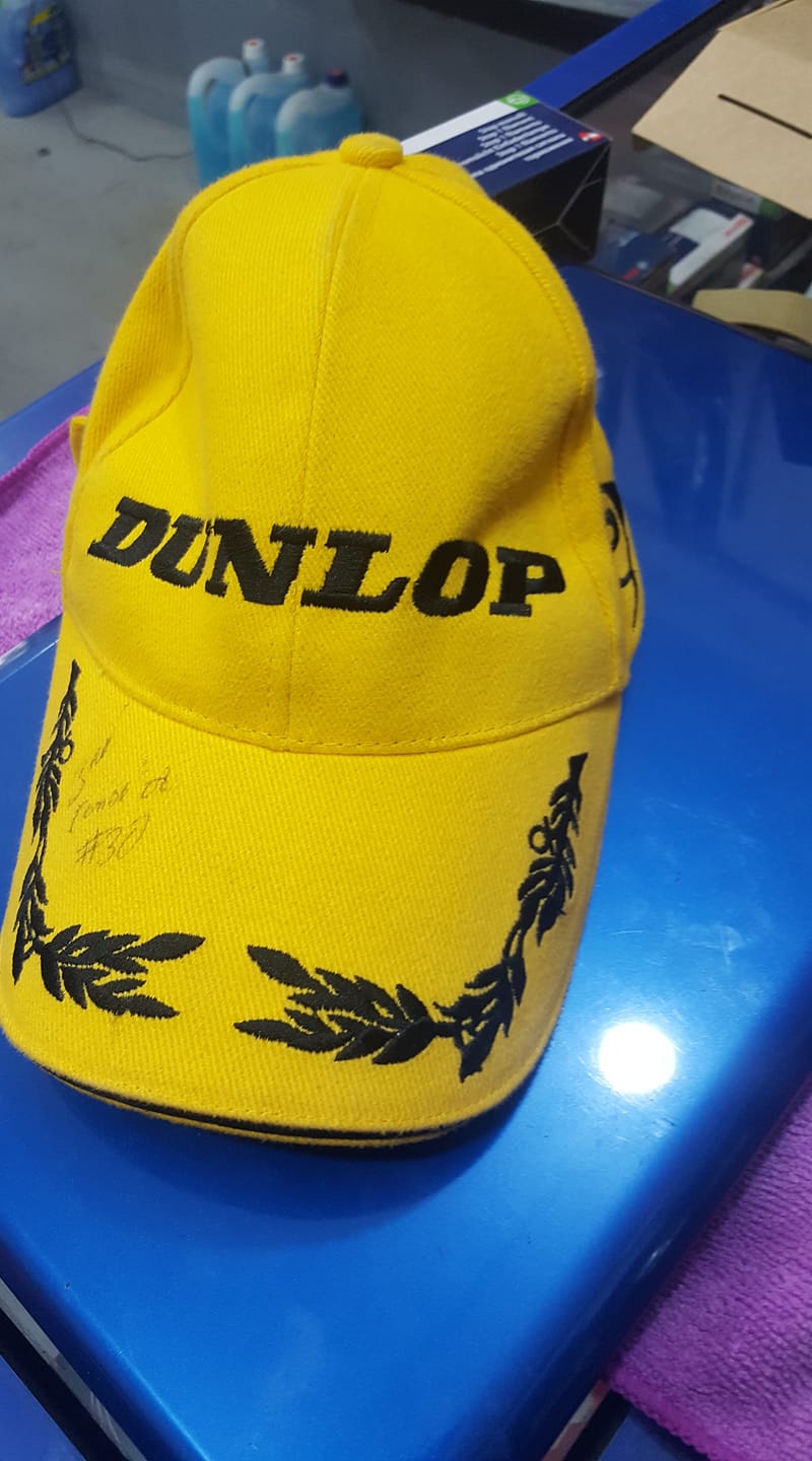 Casquette Vintage DUNLOP Noire - Taille Réglable - Occasion