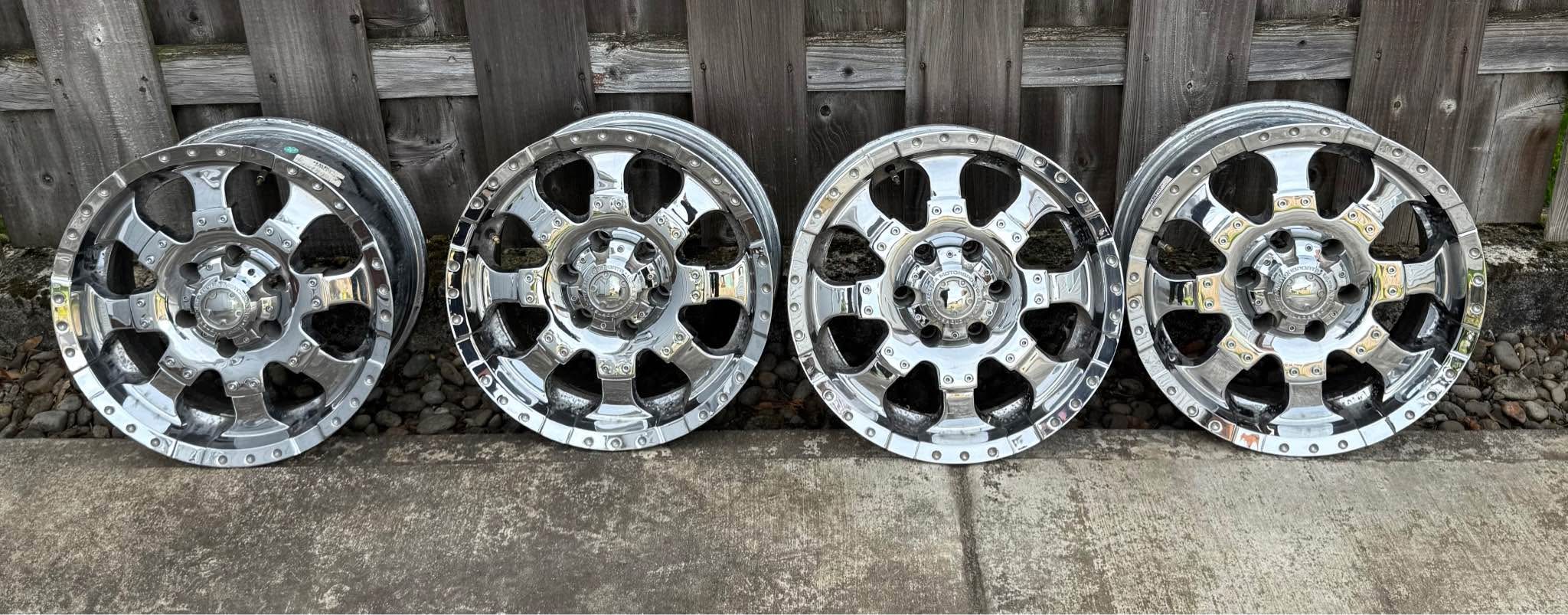 4 Wheels-Chrome Ultra Goliath $40 each - Car Wheels, Tires & Parts ...