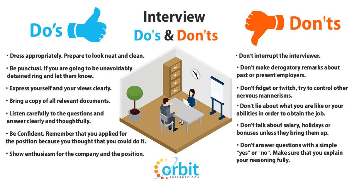 First time going to a job interview?... - Orbit Teleservices | Facebook