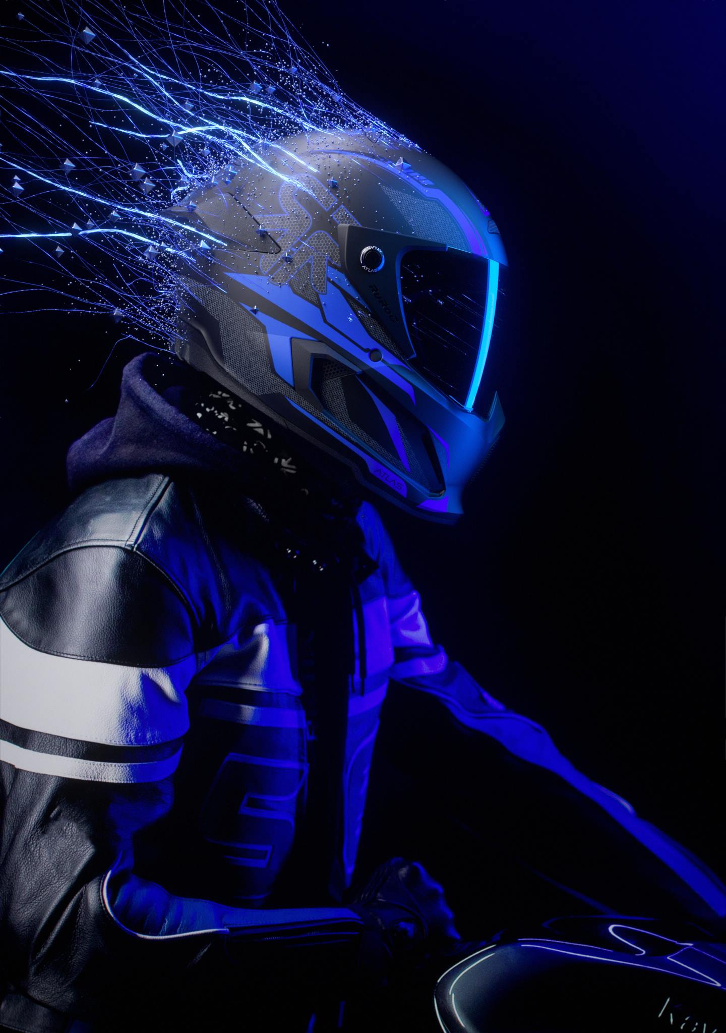 cobalt blue motorcycle helmet Sentinel Recon Matte Black/Blue Chrome 2x The Fly Racing Sentinel Recon Helmet is a durable and lightweight full SIZE: MEDIUM - DEEP PURPLE