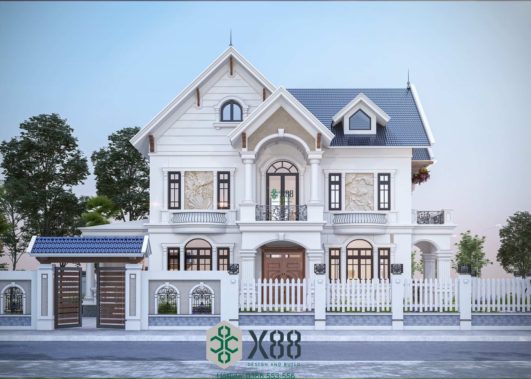 X88 Design - SANG – ĐẸP – RẺ VỚI MẪU BIỆT THỰ TÂN CỔ ĐIỂN...
