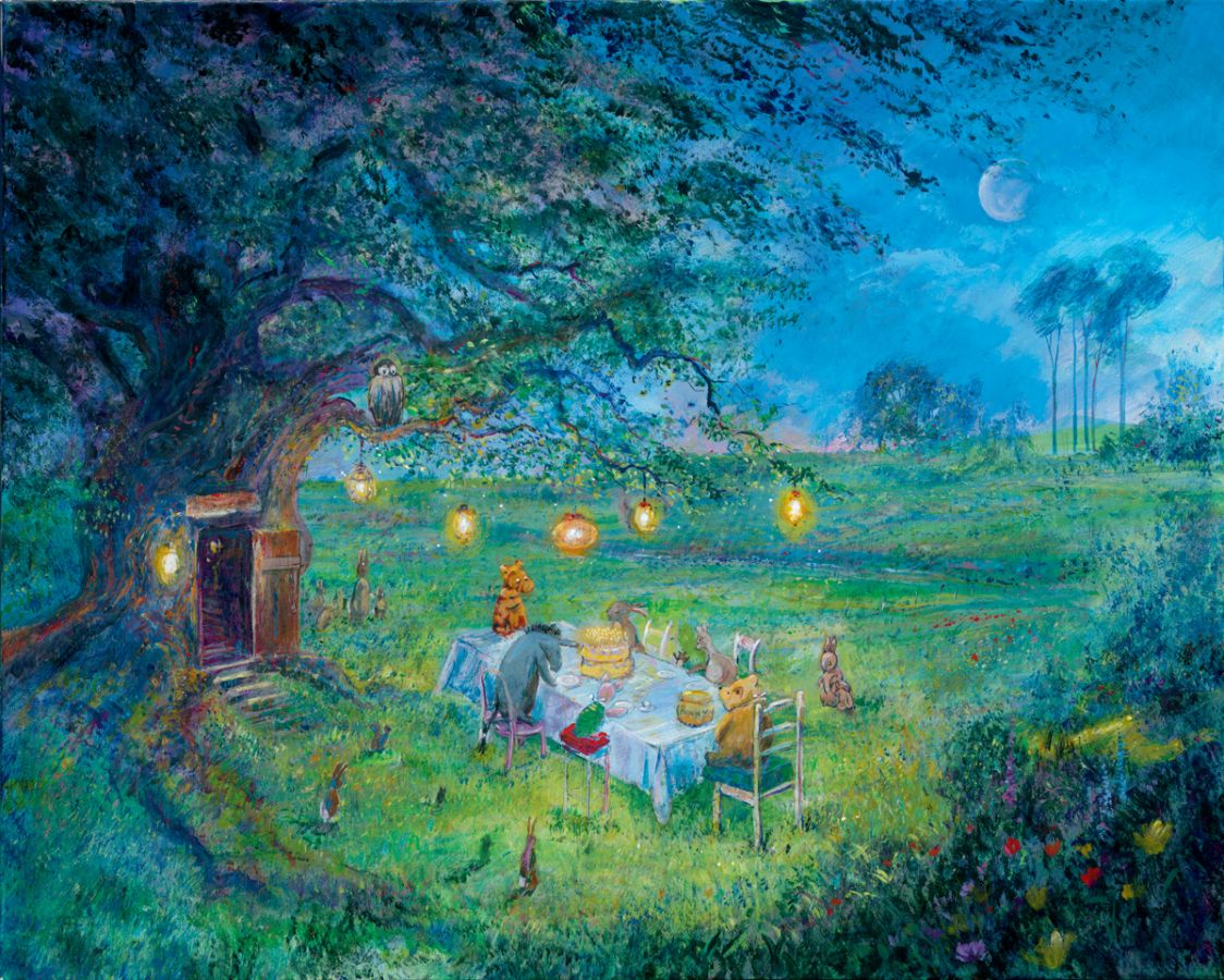 Peter Ellenshaw's 1974 Pooh's Garden Party illustration