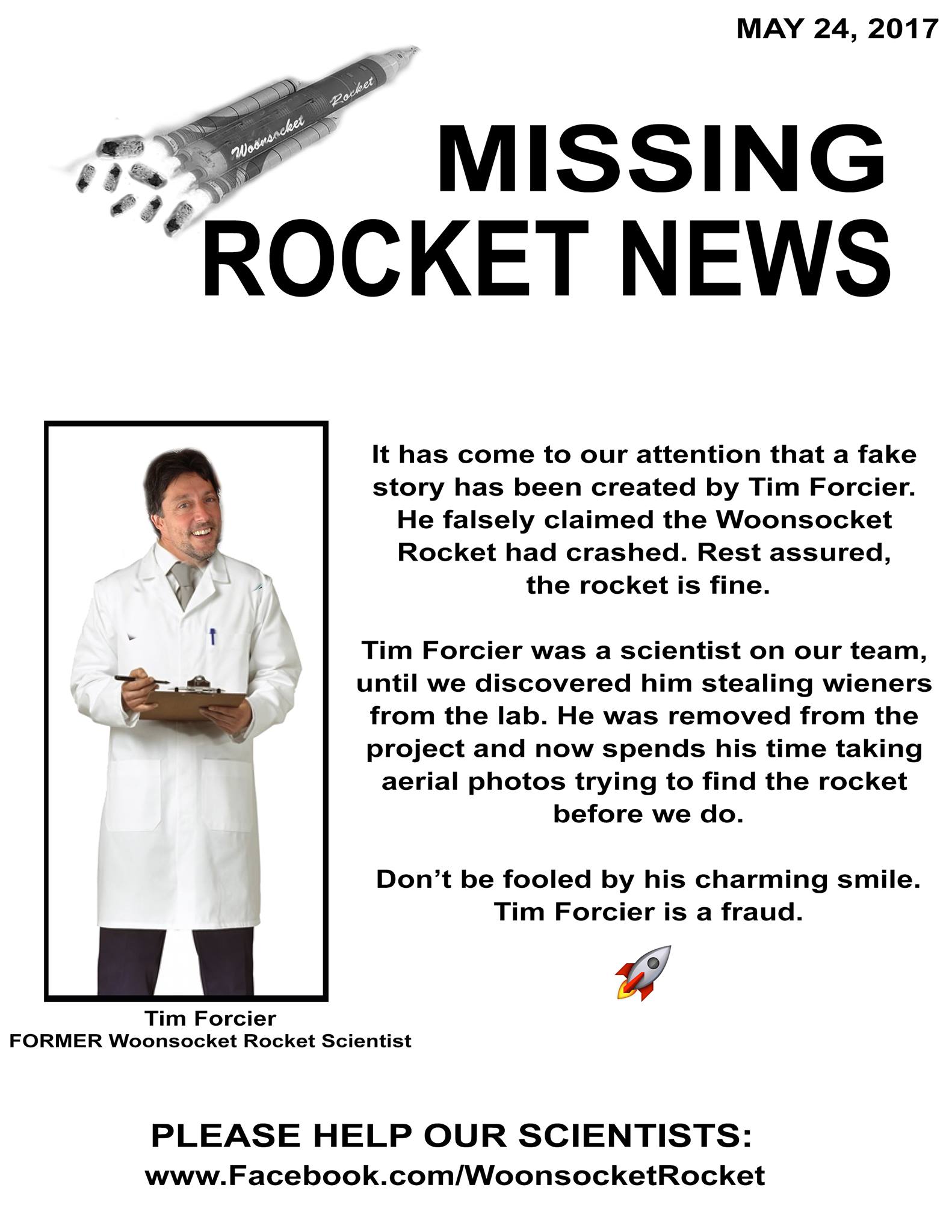Missing Woonsocket Rocket