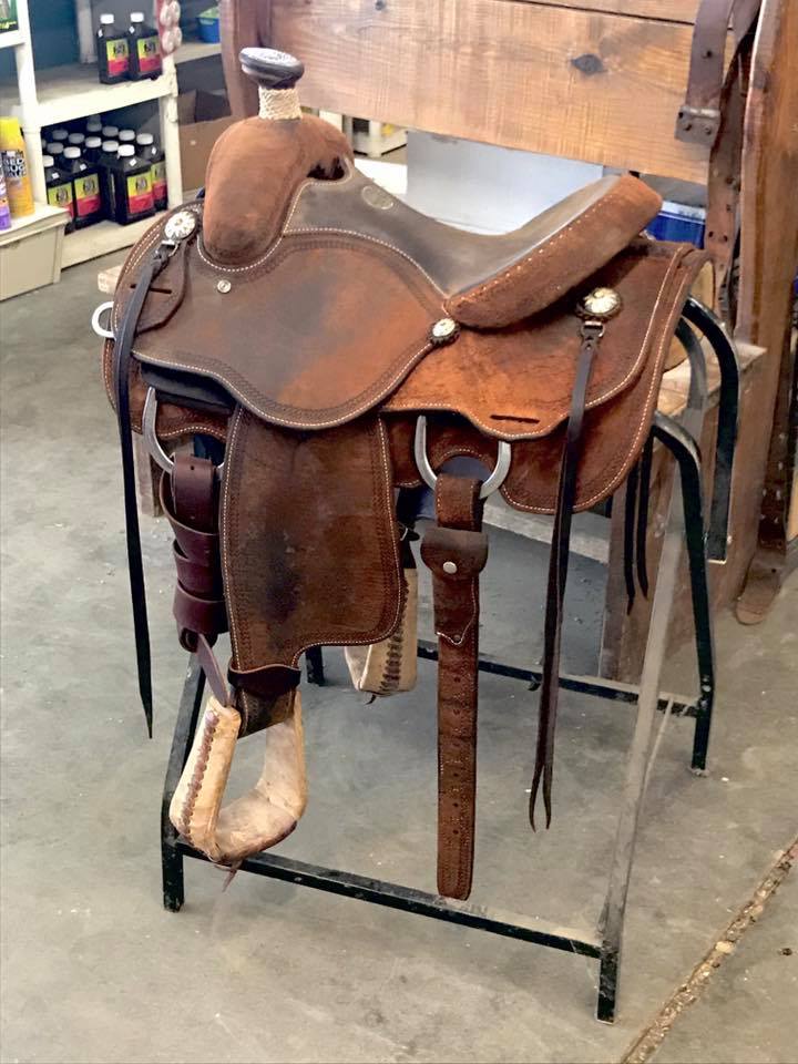 Calf roping saddle. Joe Beaver... - Gibbs Farm and Garden | Facebook