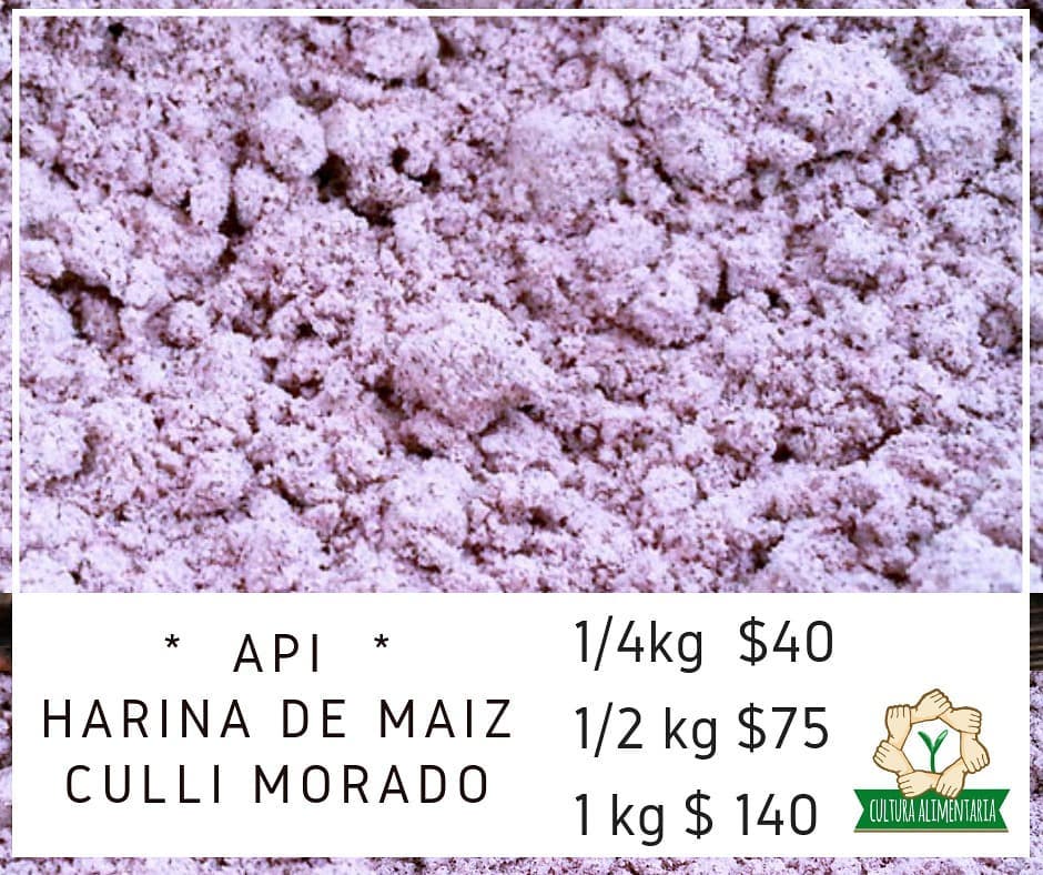 Cultura - 🌽💜Llegó el Api, harina de maíz culli morado La harina de maíz ...