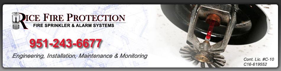 Rice Fire Protection | Moreno Valley CA