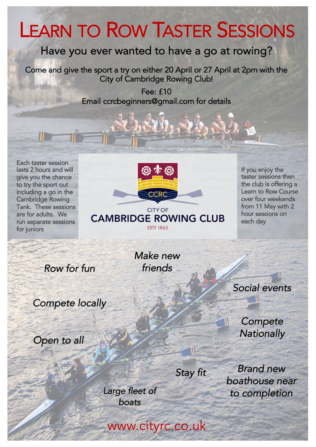 ***LEARN TO ROW*** City of... - Cambridge Rowing Tank