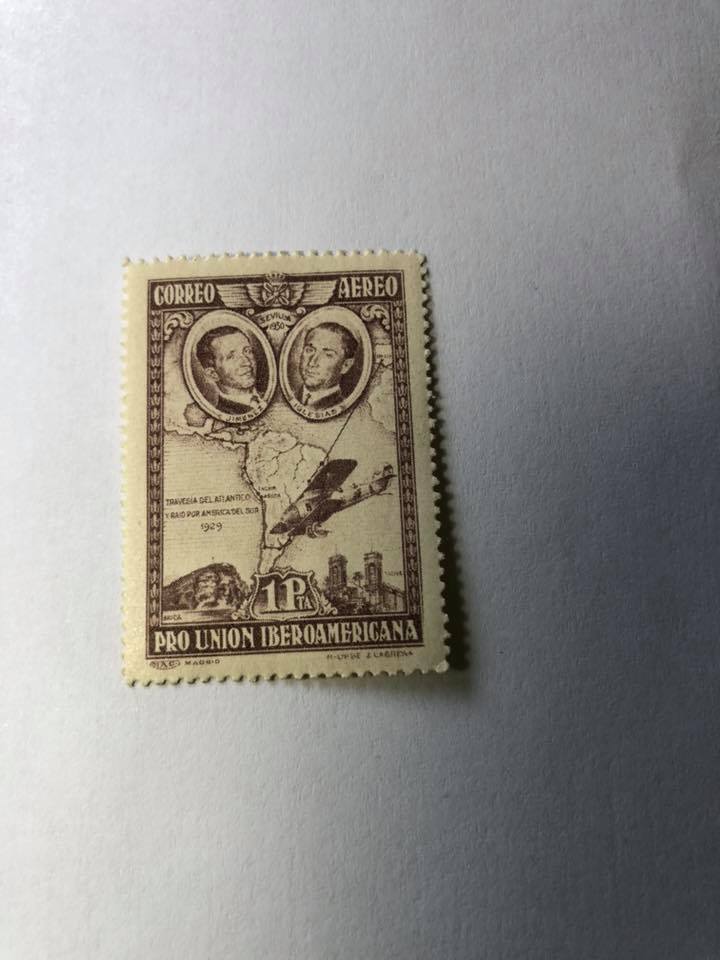 1936 France airmail stamps commemorate 100th postal flight to