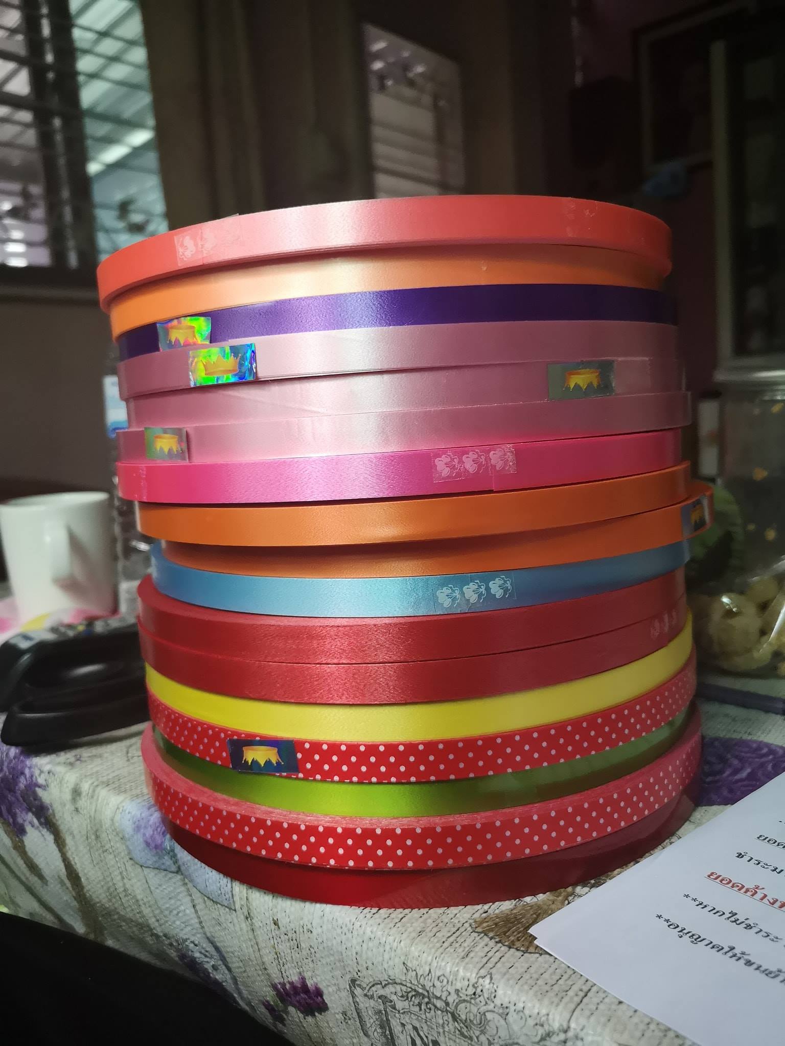 ม้วนละ300หลา .. จัดไปจ้า... - Kae Ribbon ริบบิ้นเหรียญโปรยทาน งานบวช ...