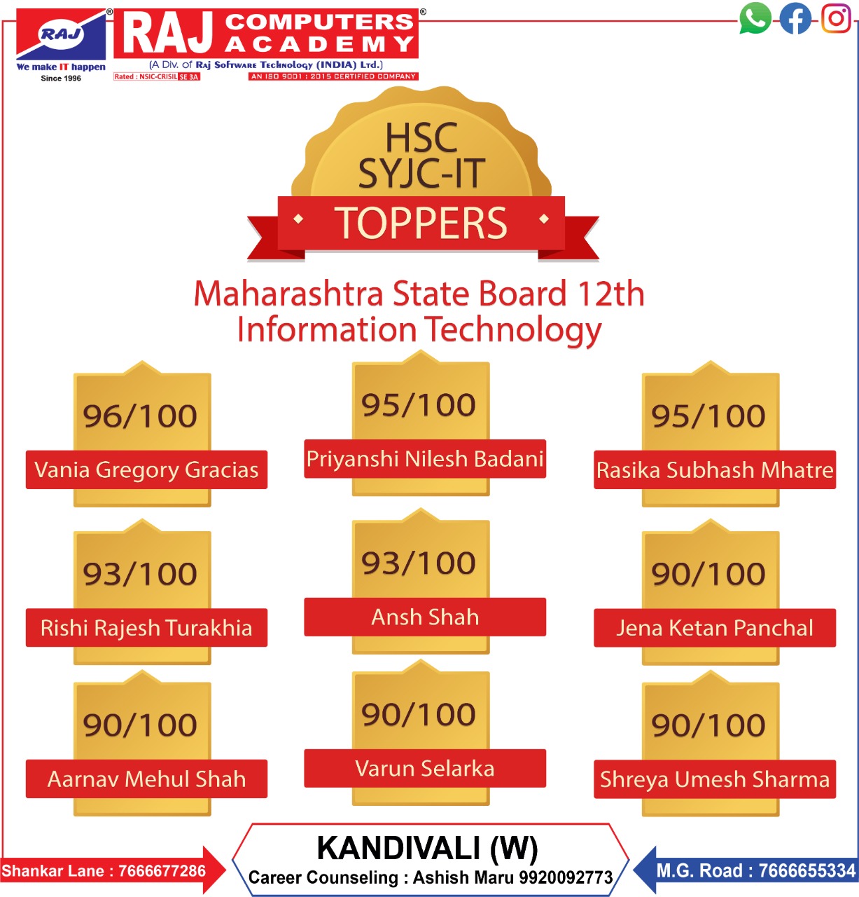 Raj Computers Academy-Shankar Lane,Kandivali West - 🎓 Heartiest ...