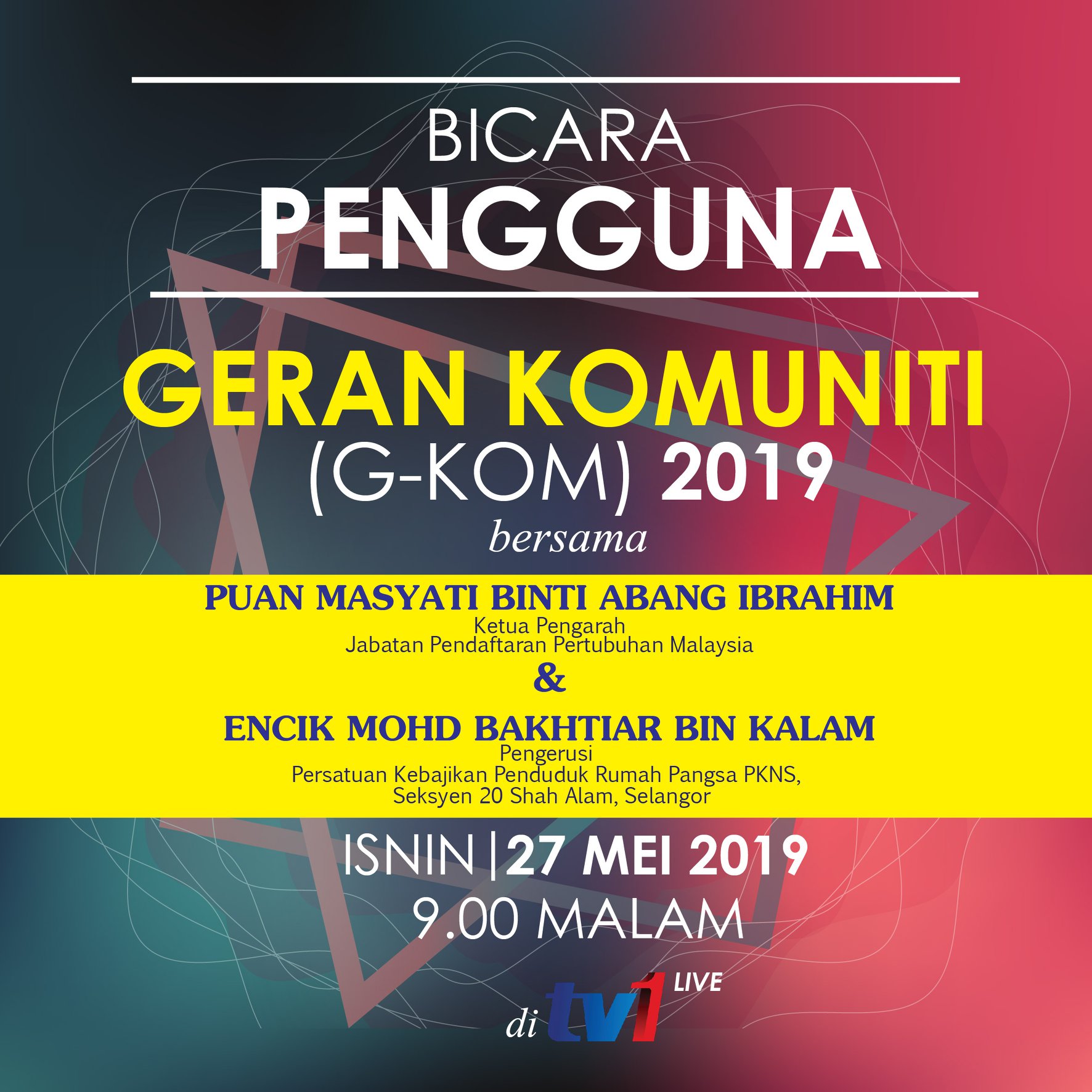 Jabatan Pendaftaran Pertubuhan Malaysia Jppm Saksikan Program Bicara Pengguna Mengenai Geran Komuniti G Kom 2019 Bersama Ketua Pengarah Jppm Kementerian Dalam Negeri Kdn Facebook