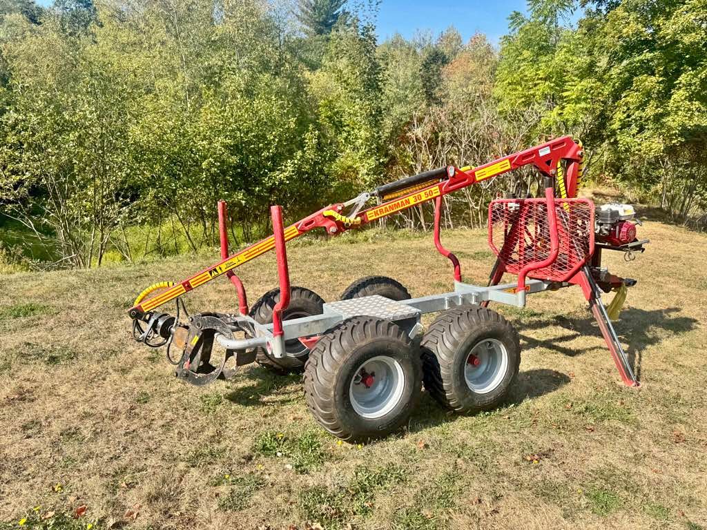 Kranman 30-50 Log Loader + Forestry Trailer – Honda Powered (Swedish ...
