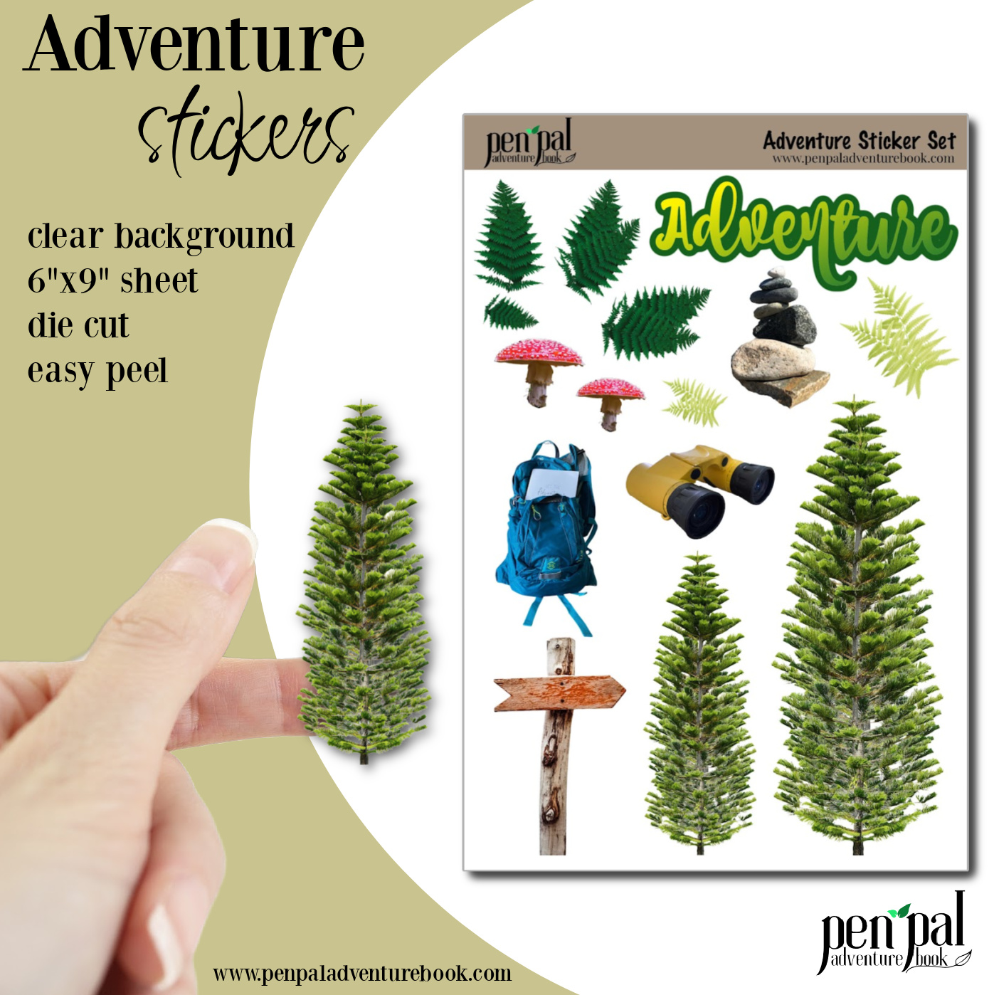 This sticker set was made to... - Pen Pal Adventure Book