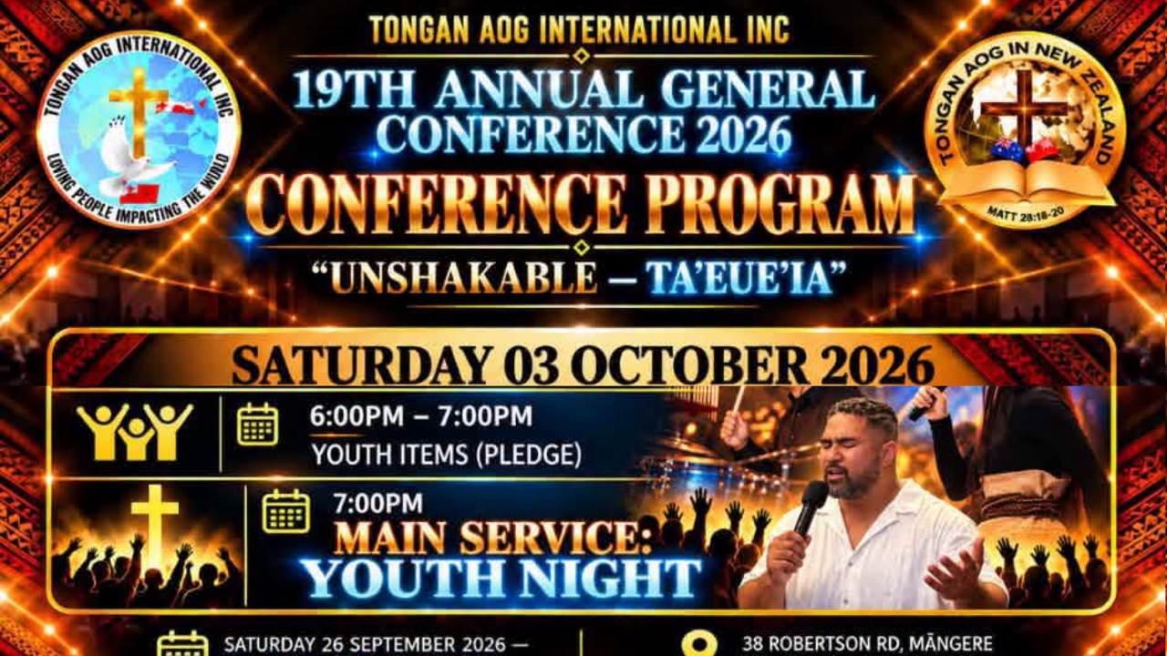 Tongan AOG International Inc 19th Annual General Conference 2026 - Saturday