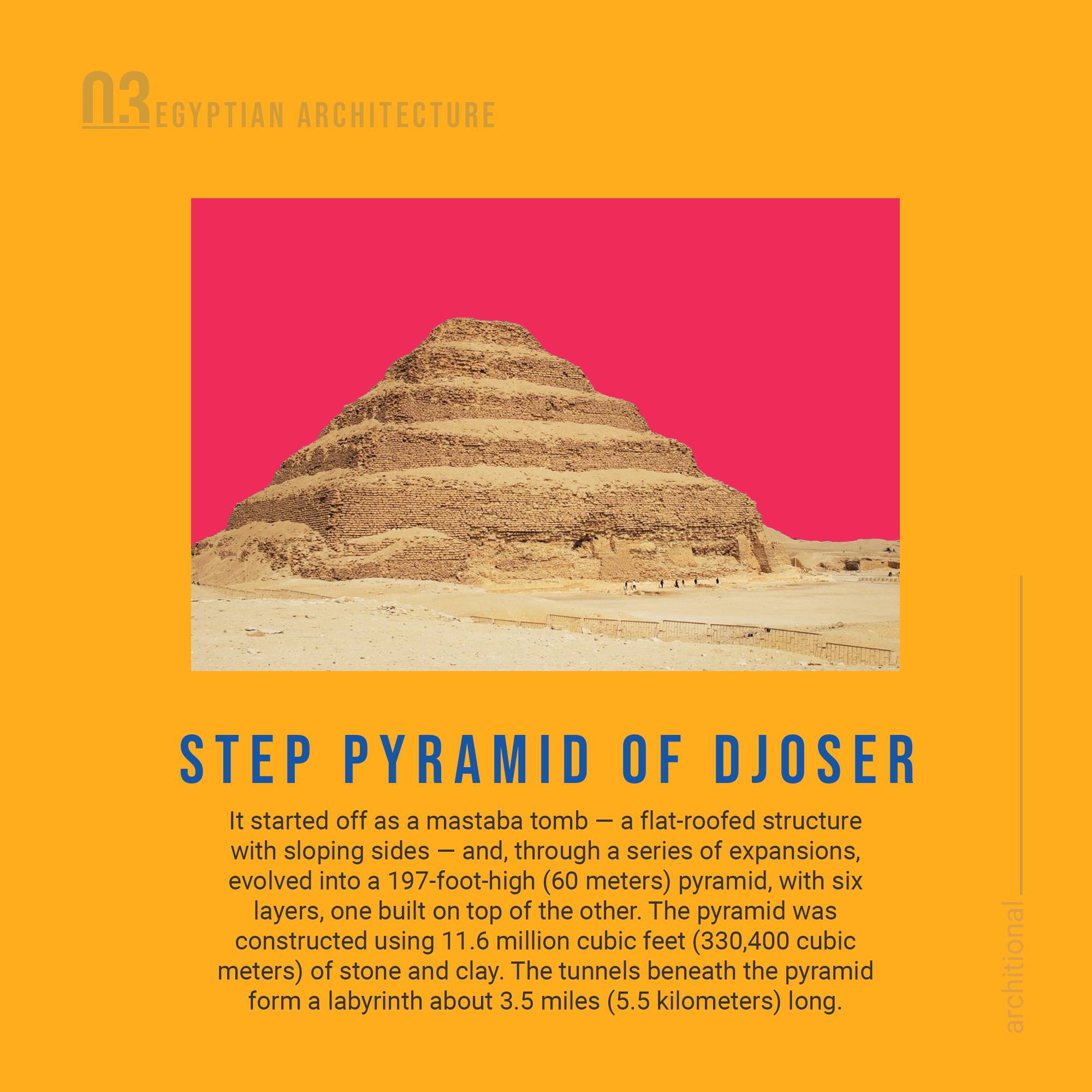 Architional + Education - Egyptian History: Pyramid Step Pyramid of ...