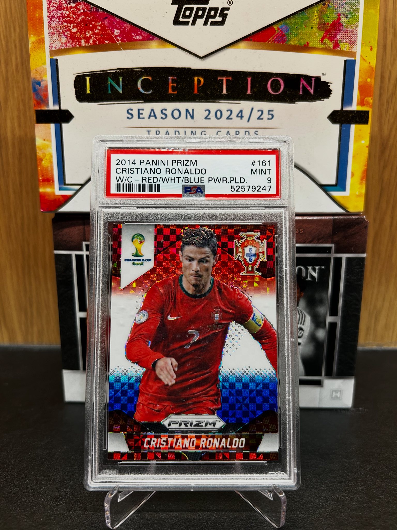 Football cards for sale, including Cristiano Ronaldo and Patrick 