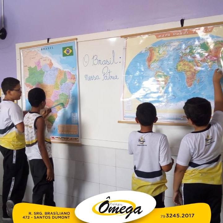 Colégio Ômega - Explorando os mapas na aula de geografia...