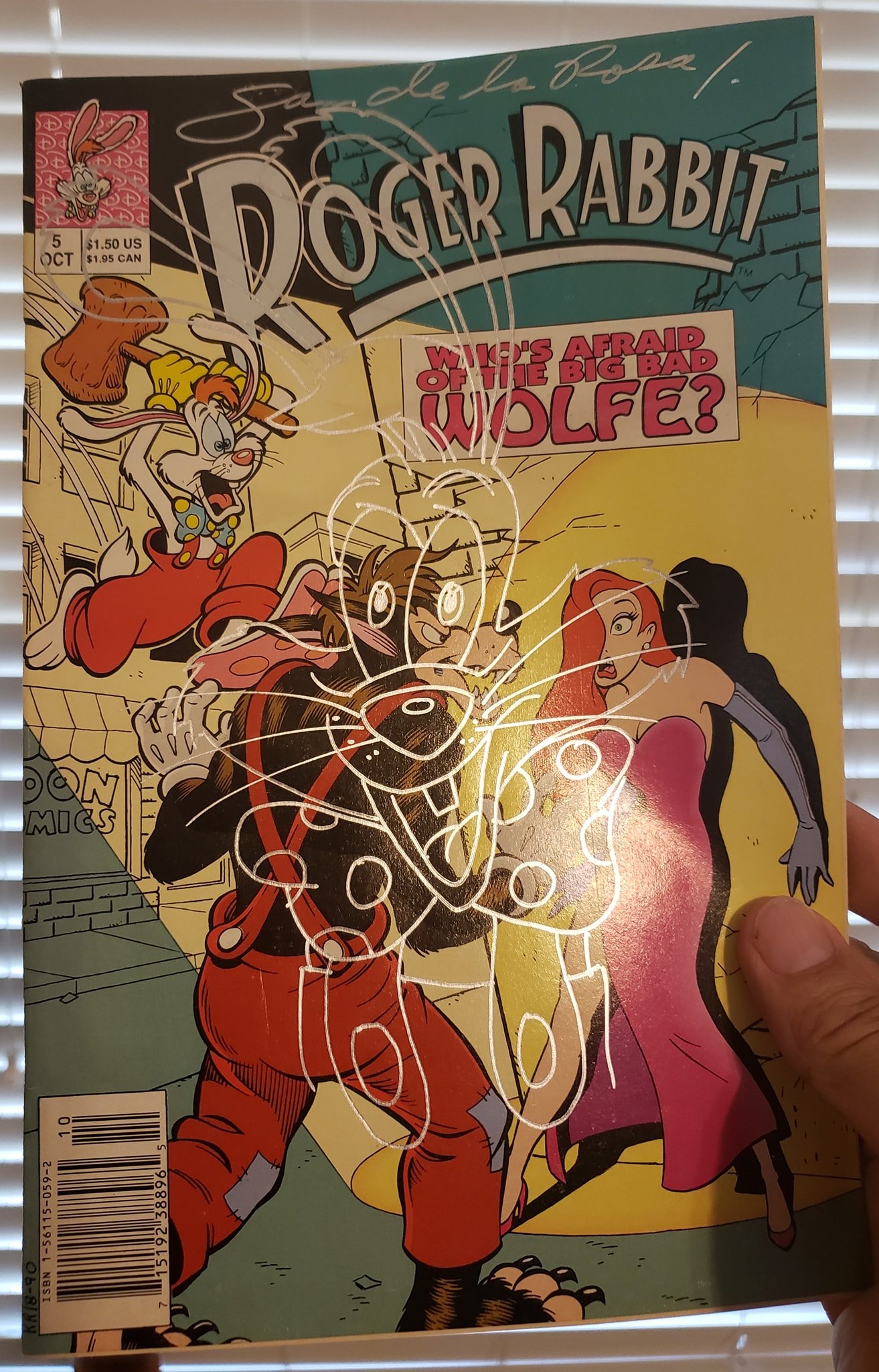Sam De La Rosa's 1990 Roger Rabbit comic book art