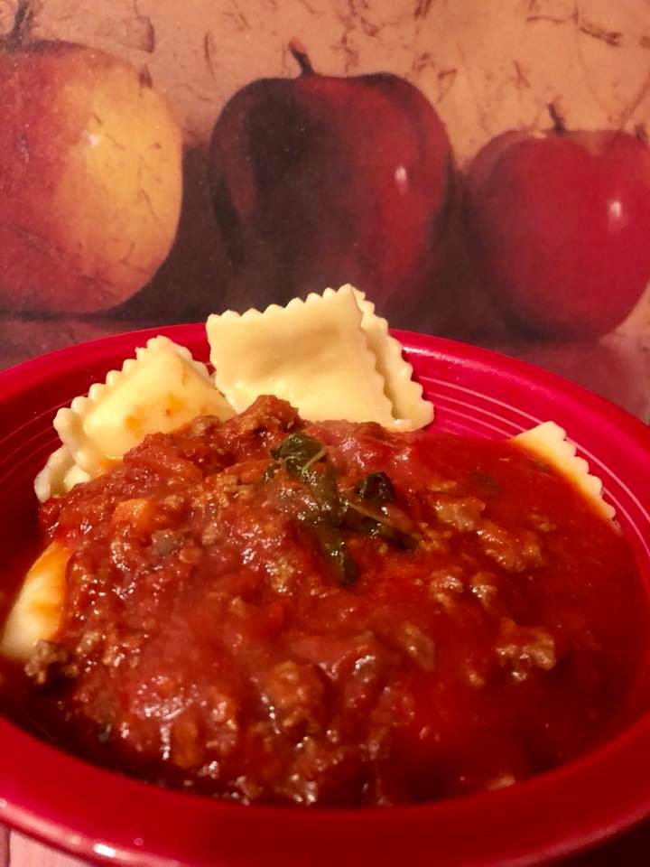 Joey Ciabatta - From-scratch cheese ravioli with bolognese... | Facebook