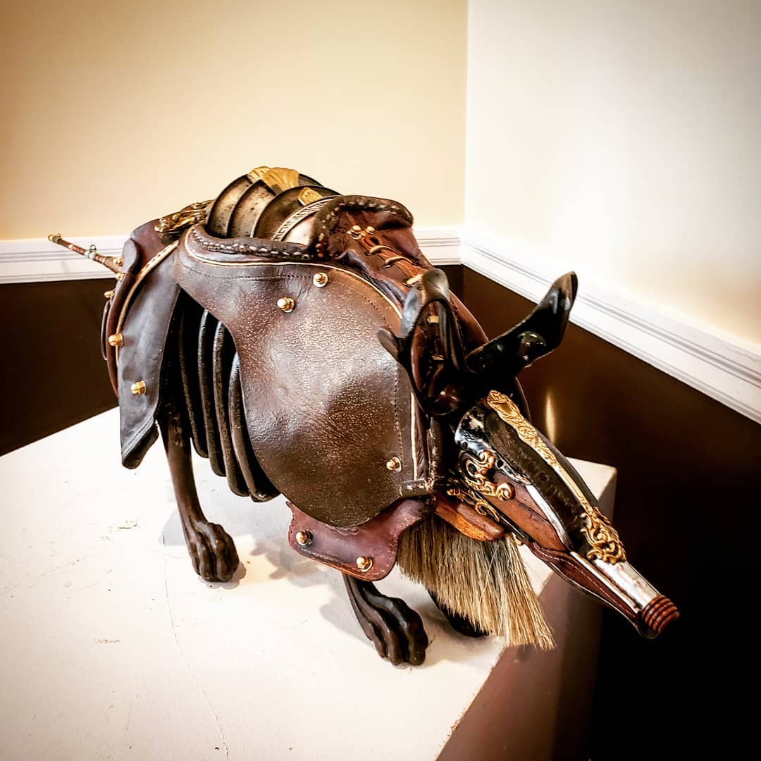 Barbadilla, a giant armadillo sculpture by Joe Barrington