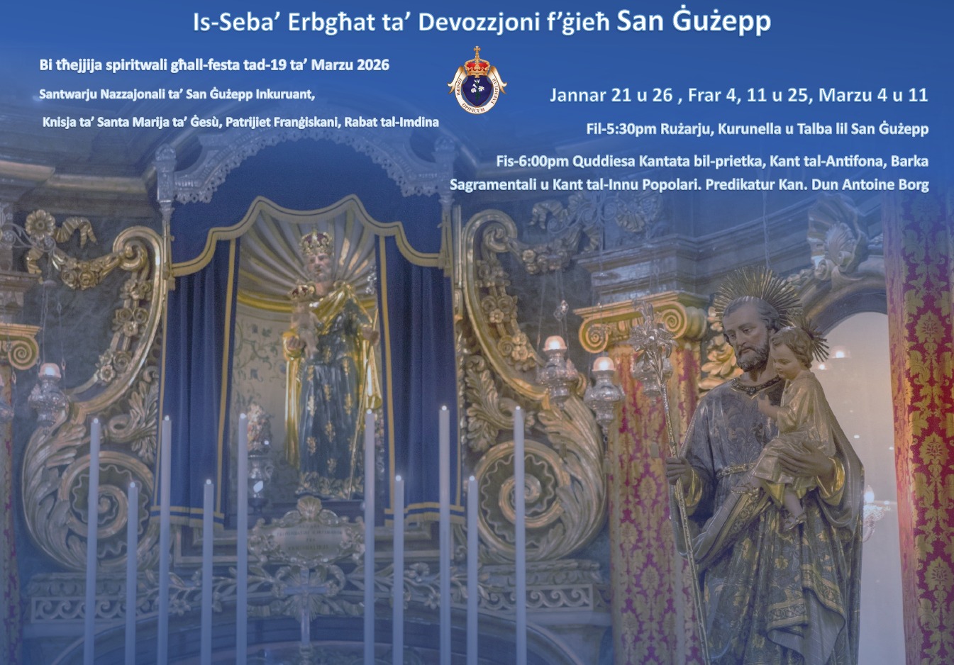 Seba' Erbgħat ta' Devozzjoni f'ġieħ San Ġużepp