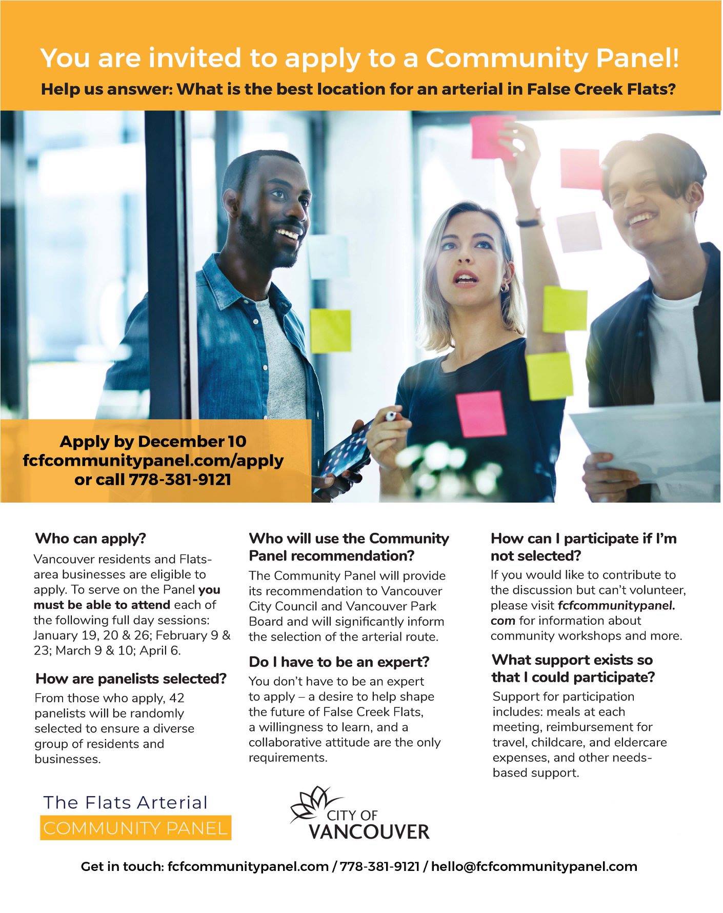 The Flats Arterial Community Panel is looking for strong representation ...