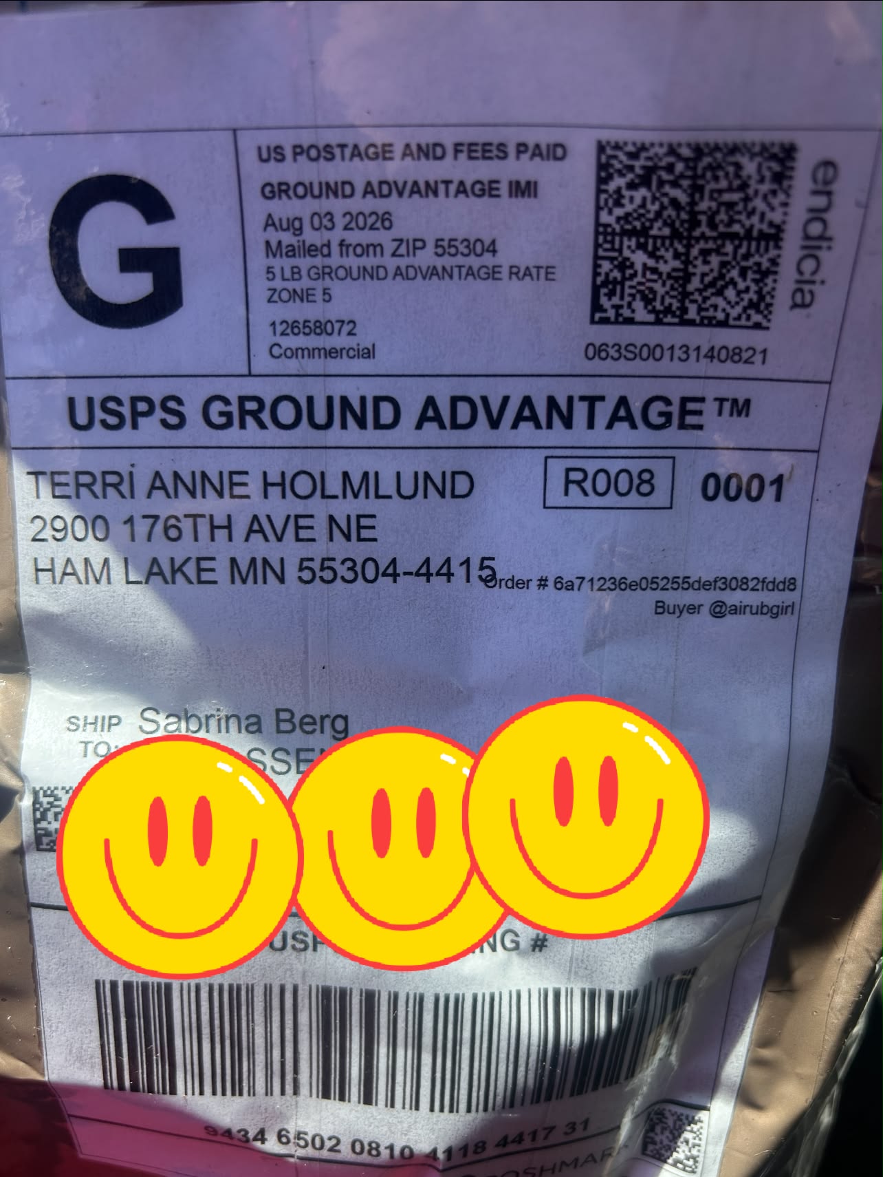 Who does this package belong to in Senoia, GA?