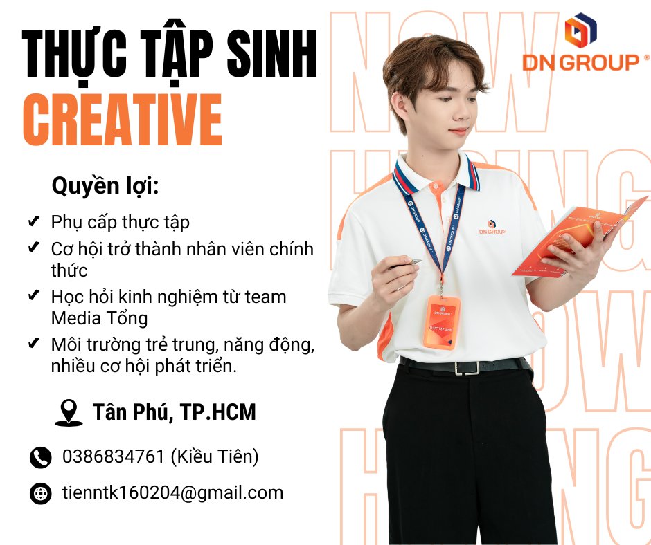 Tuyển Thực Tập Sinh Marketing, Lập trình/IT, Thiết kế đồ họa: Có Lương ...