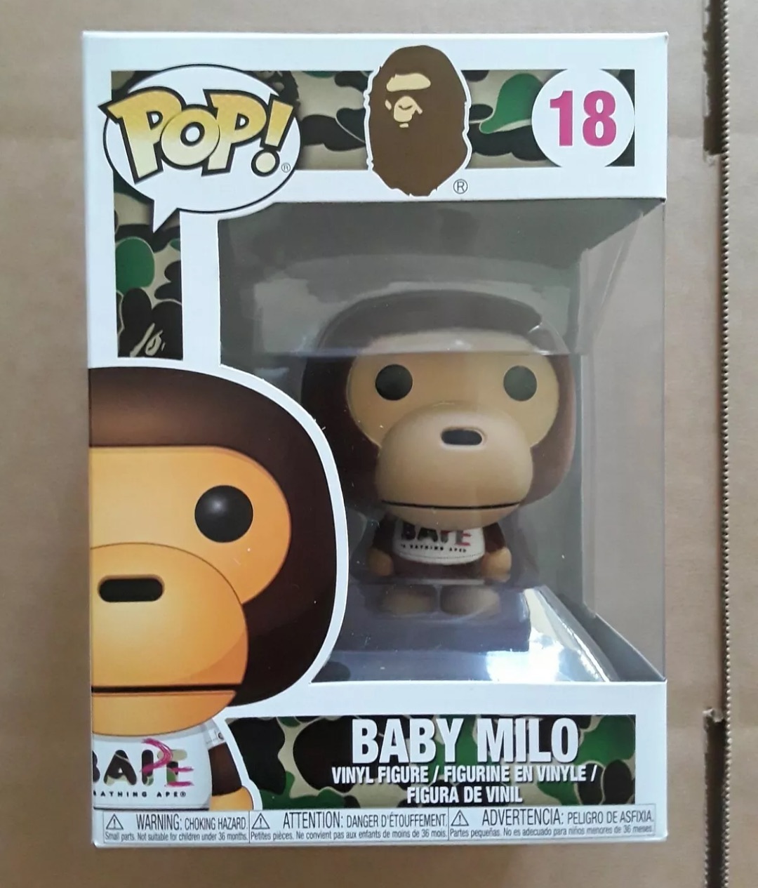 FunkoFinderz - Closer look at BAPE Baby Milo Pop!. It's unknown