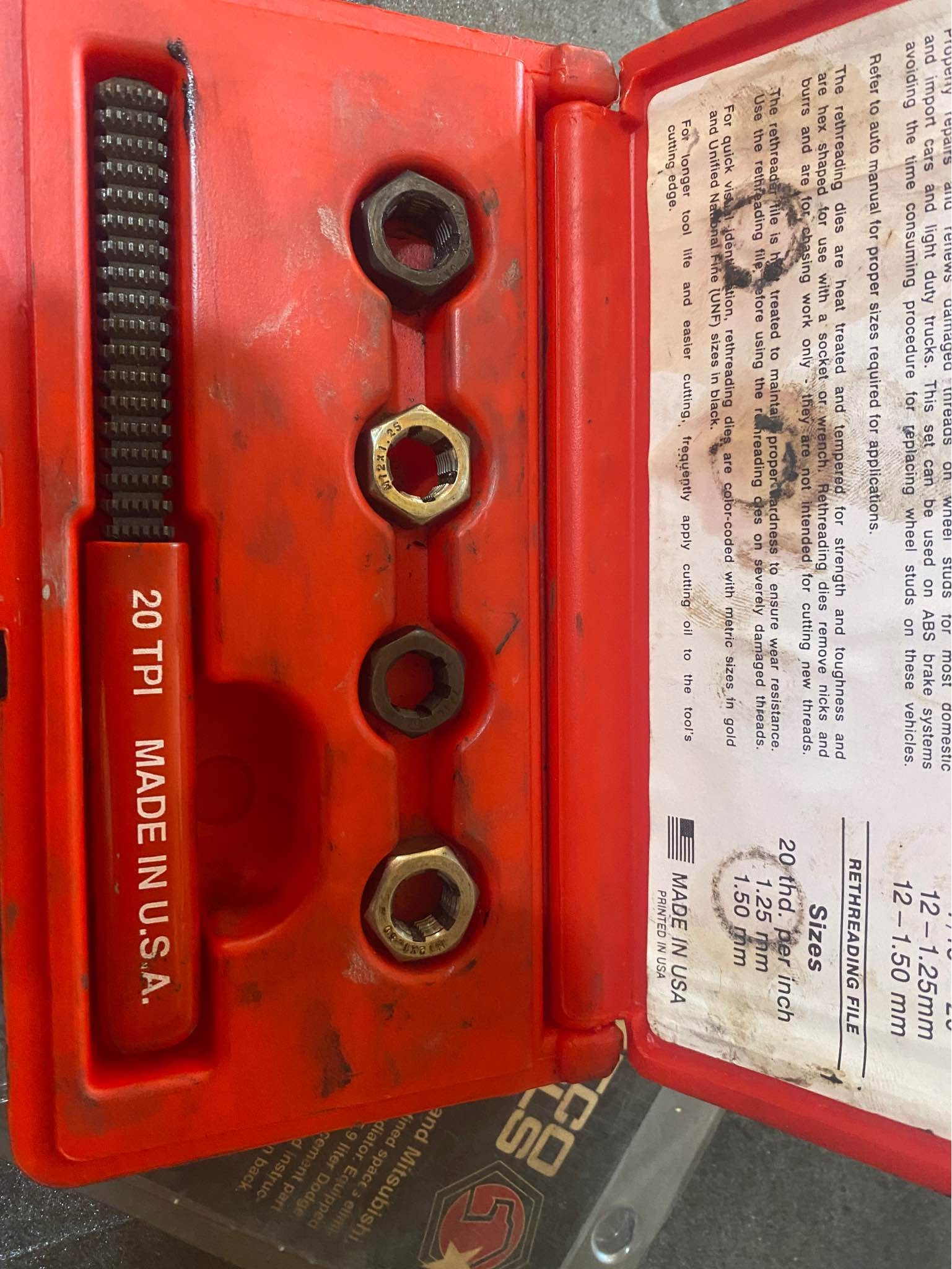 Matco 5pc Wheel Stud Rethreading kit - Hand Tools - Sturgeon, Missouri ...