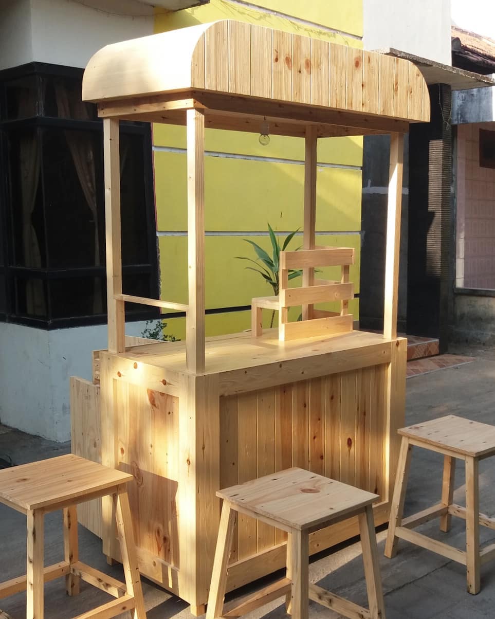 Mini bar/booth set 1 booth + 3chairs -... - Cirebon Interior