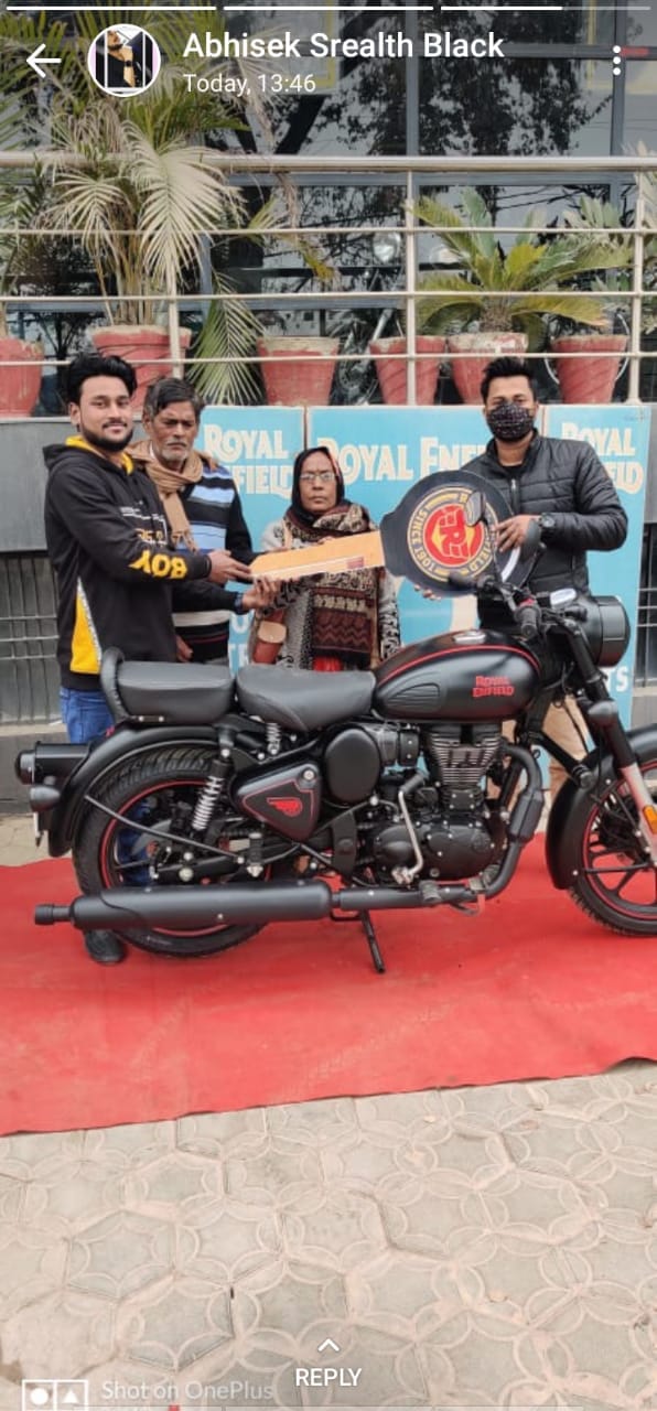 Congratulations Mr.... - Chandra Motors Bullet Agency Mau U.P