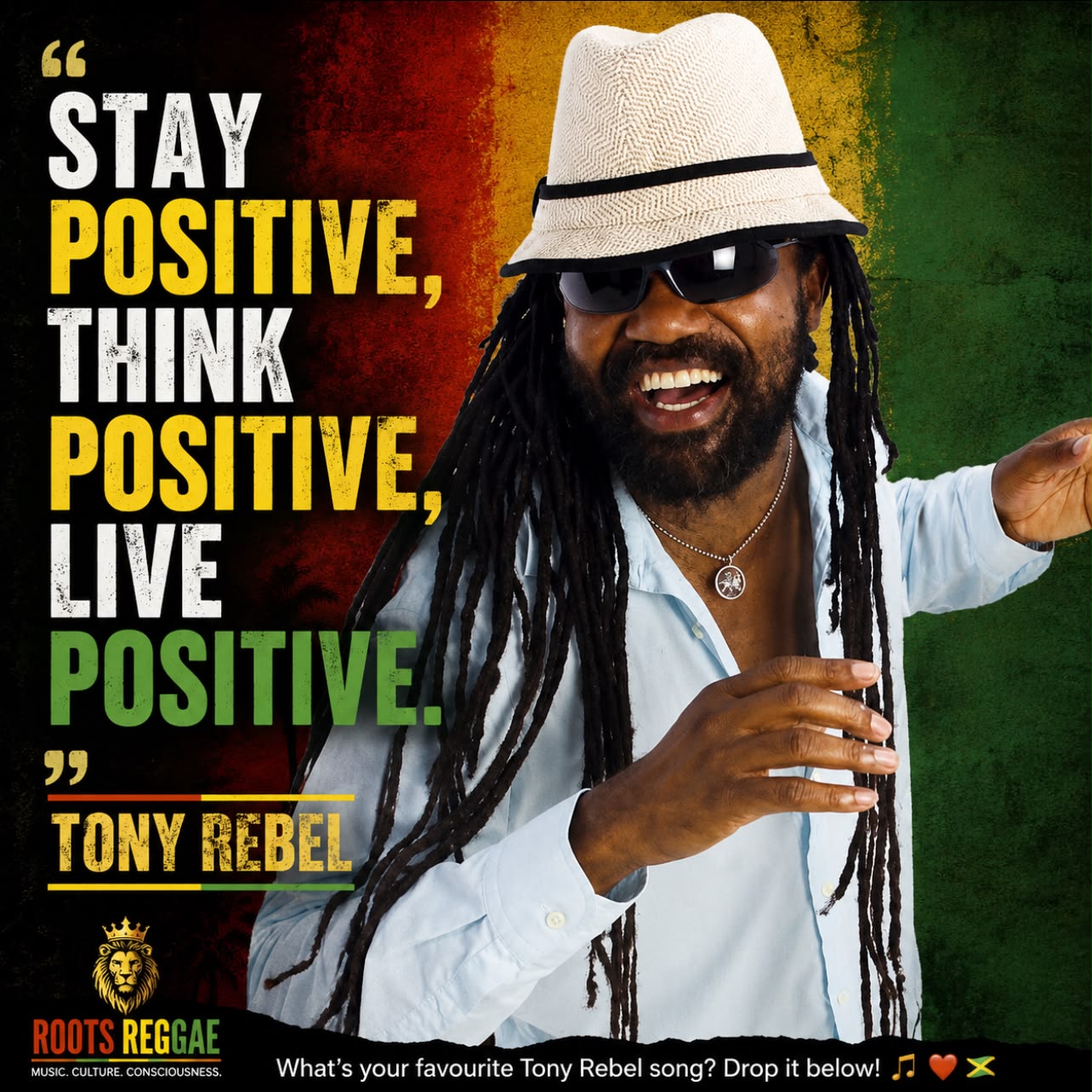 Tony Rebel has always carried a message of strength and positivity