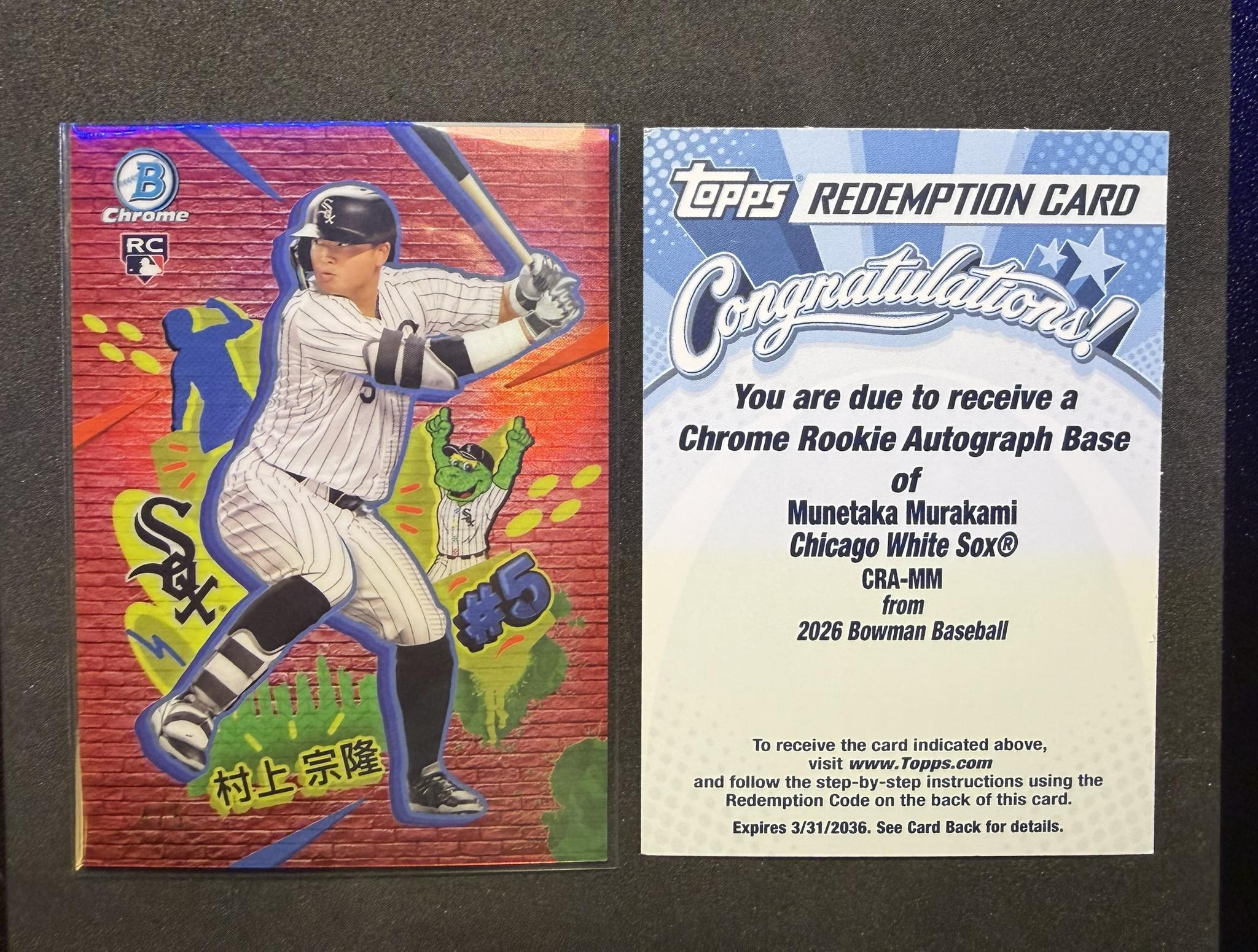 Munetaka Murakami 2026 Bowman Baseball Chrome Rookie Autograph