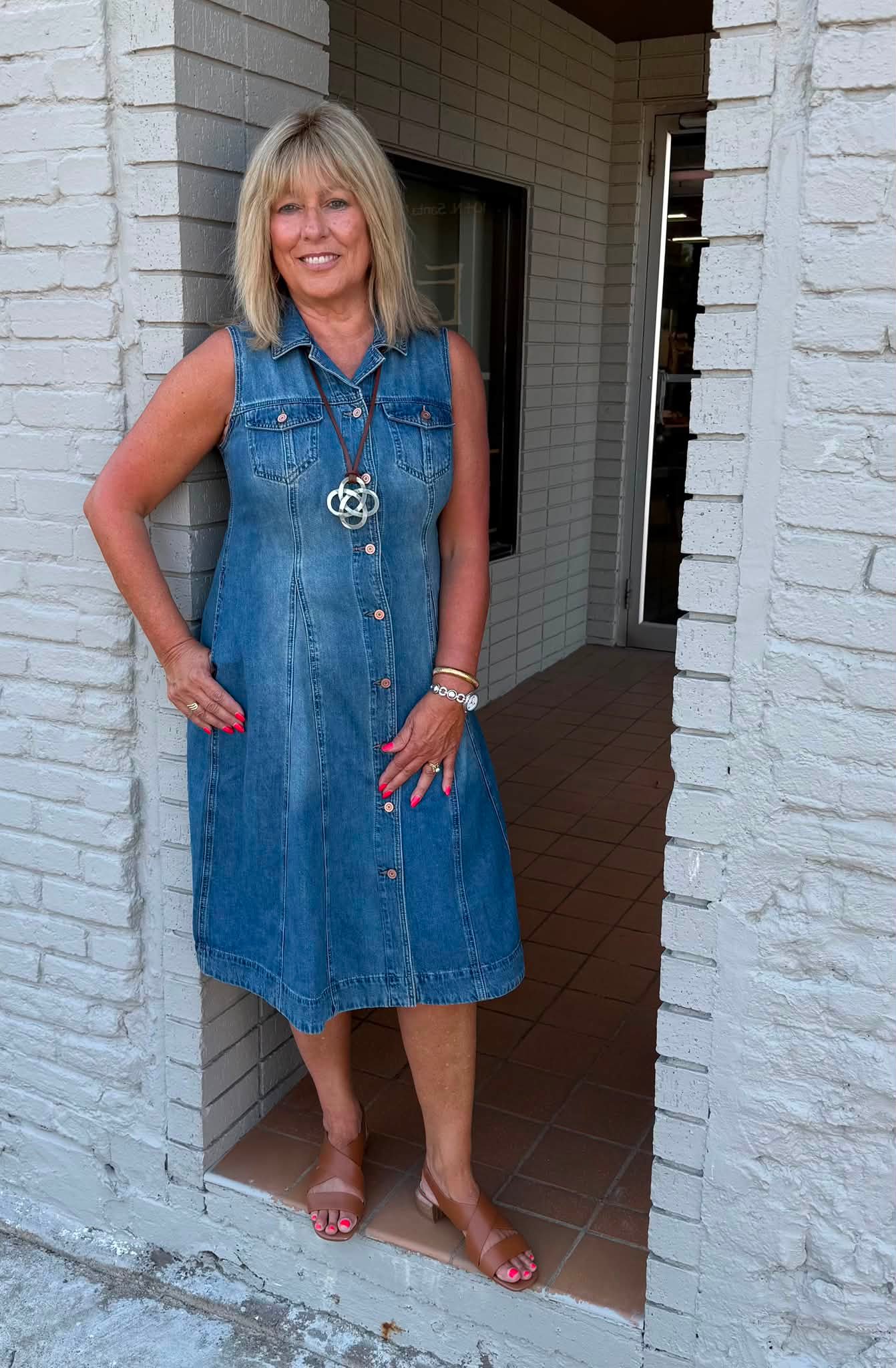 tribal denim dress Eccentricity countryorigin_india Style #:AD019902VJN26 Fashion's Young Guns Show Georgia dress Lightweight and breathable