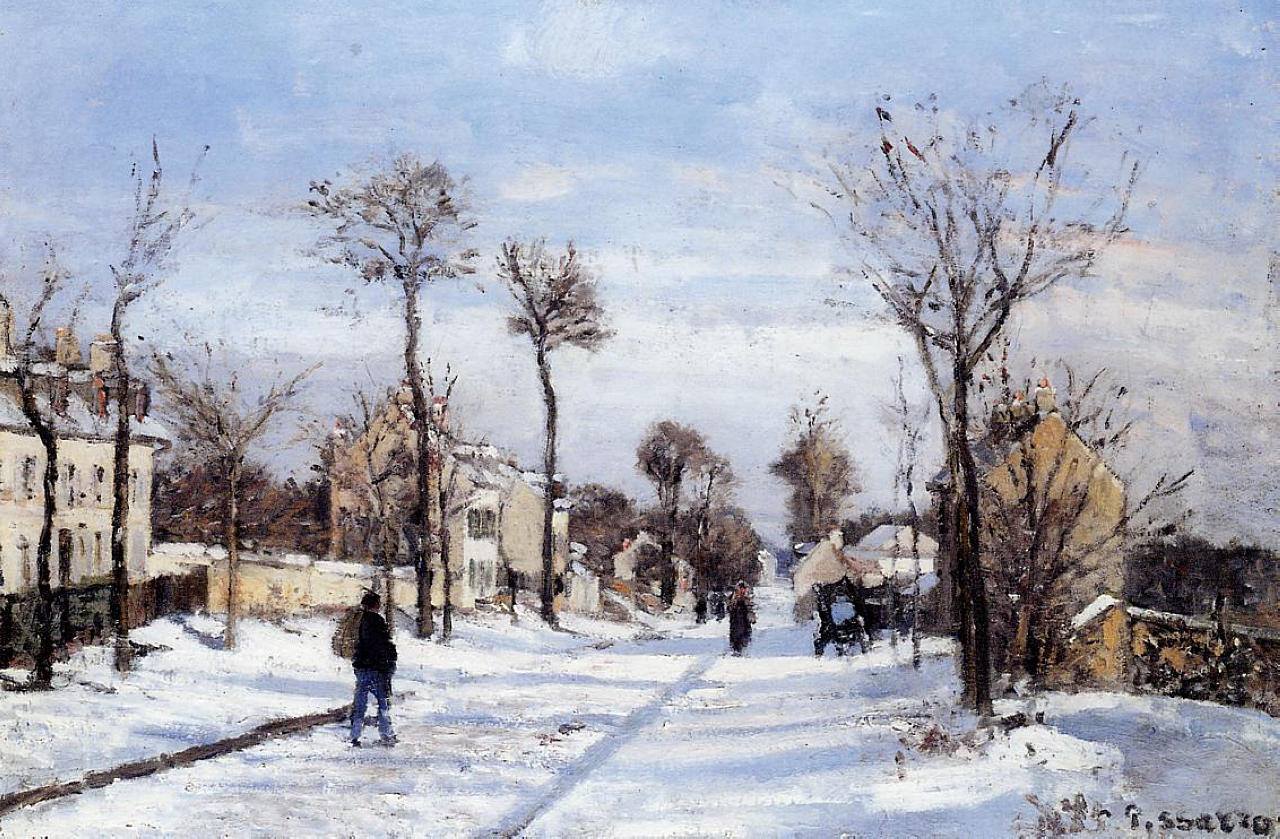 Camille Pissarro、LA GRAND'ROUTE, LOUVECI baircm-2.5_laircm-2.5