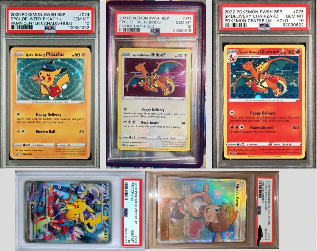 High-end PSA 10 Pokémon cards for sale or trade