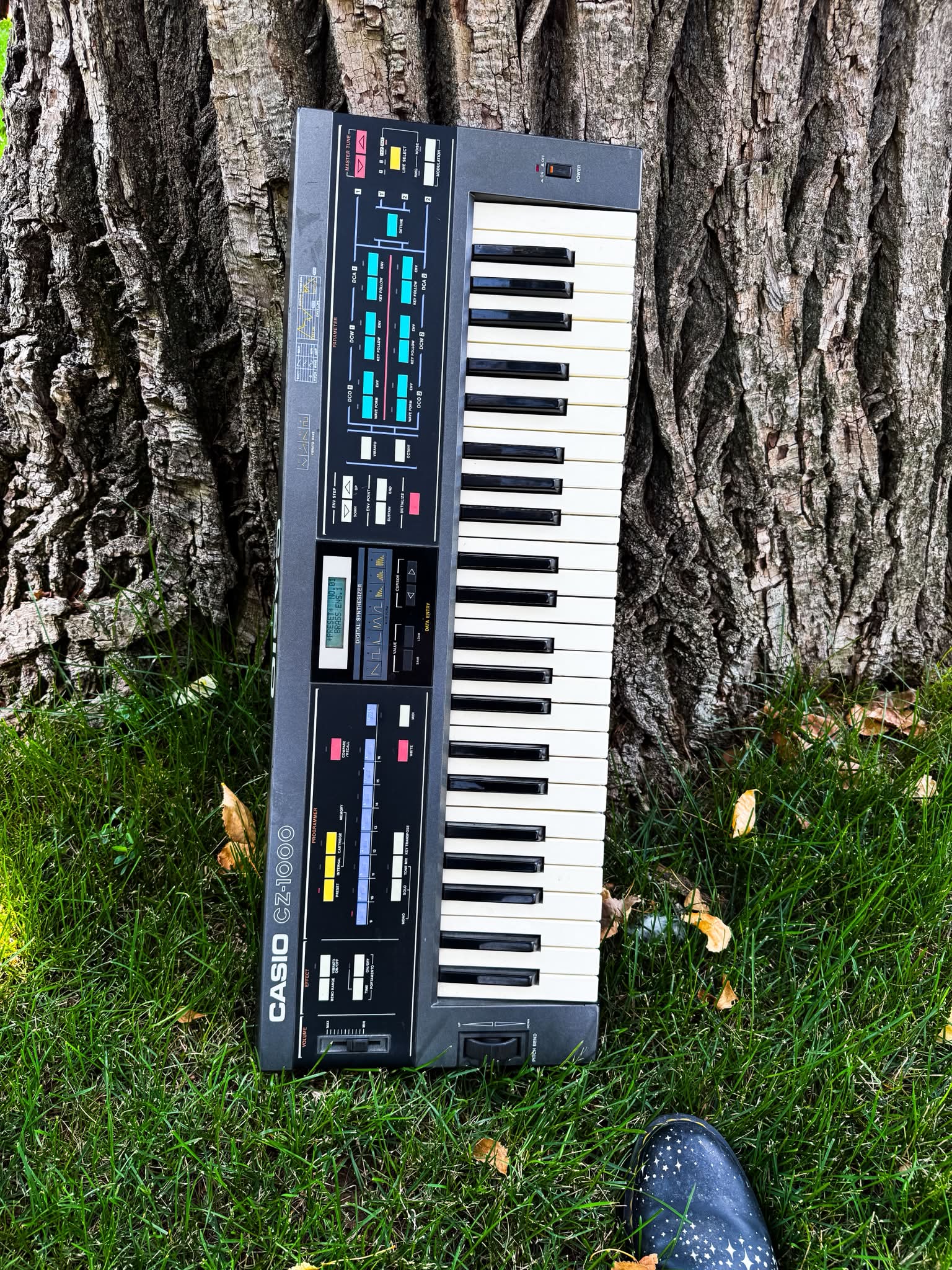 Casio CZ-1000 portable synthesizer with optional strap