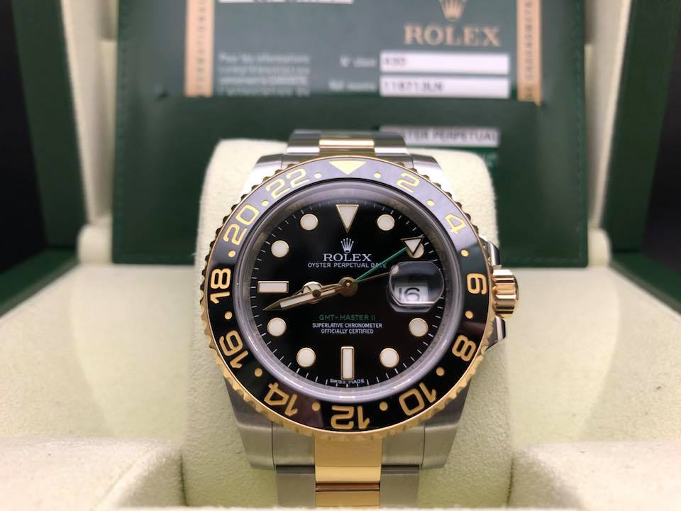 Sold Rolex Gmt Master Ii 金鋼綠針 世界時計world Wrist Watch Facebook