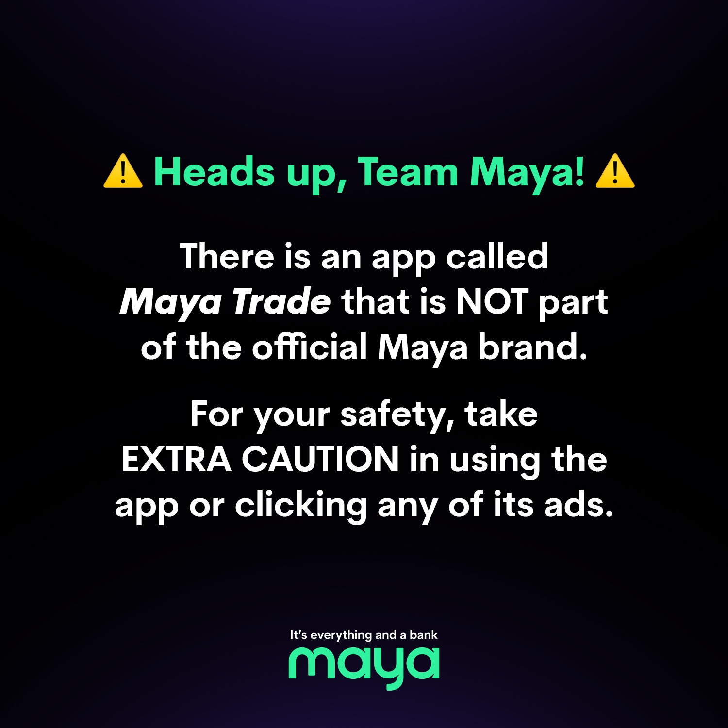 Maya - Advisory: the 