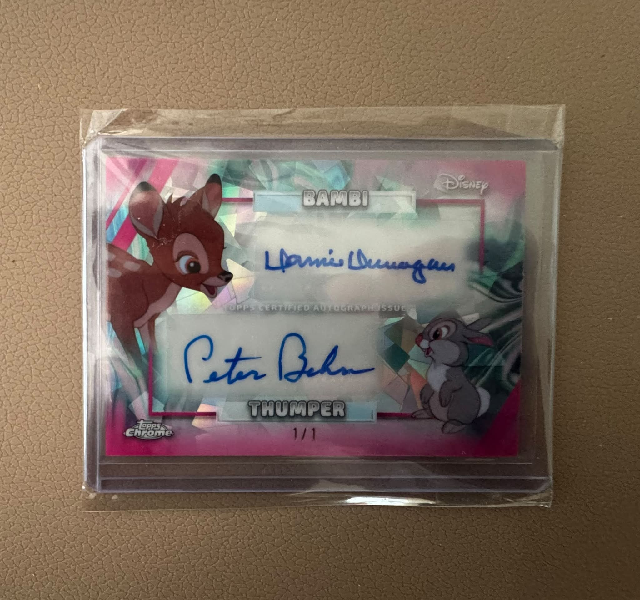 2025 Topps Disney Sapphire 1/1 Mickey, Minnie, Donald, and Daisy