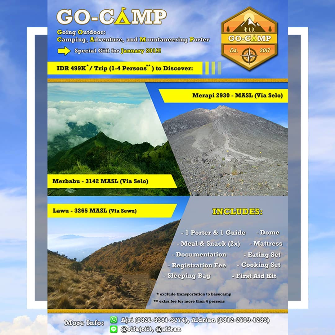 GO-CAMP - Gunung Merapi (2930 mdpl) Gunung Merapi merupakan salah satu ...