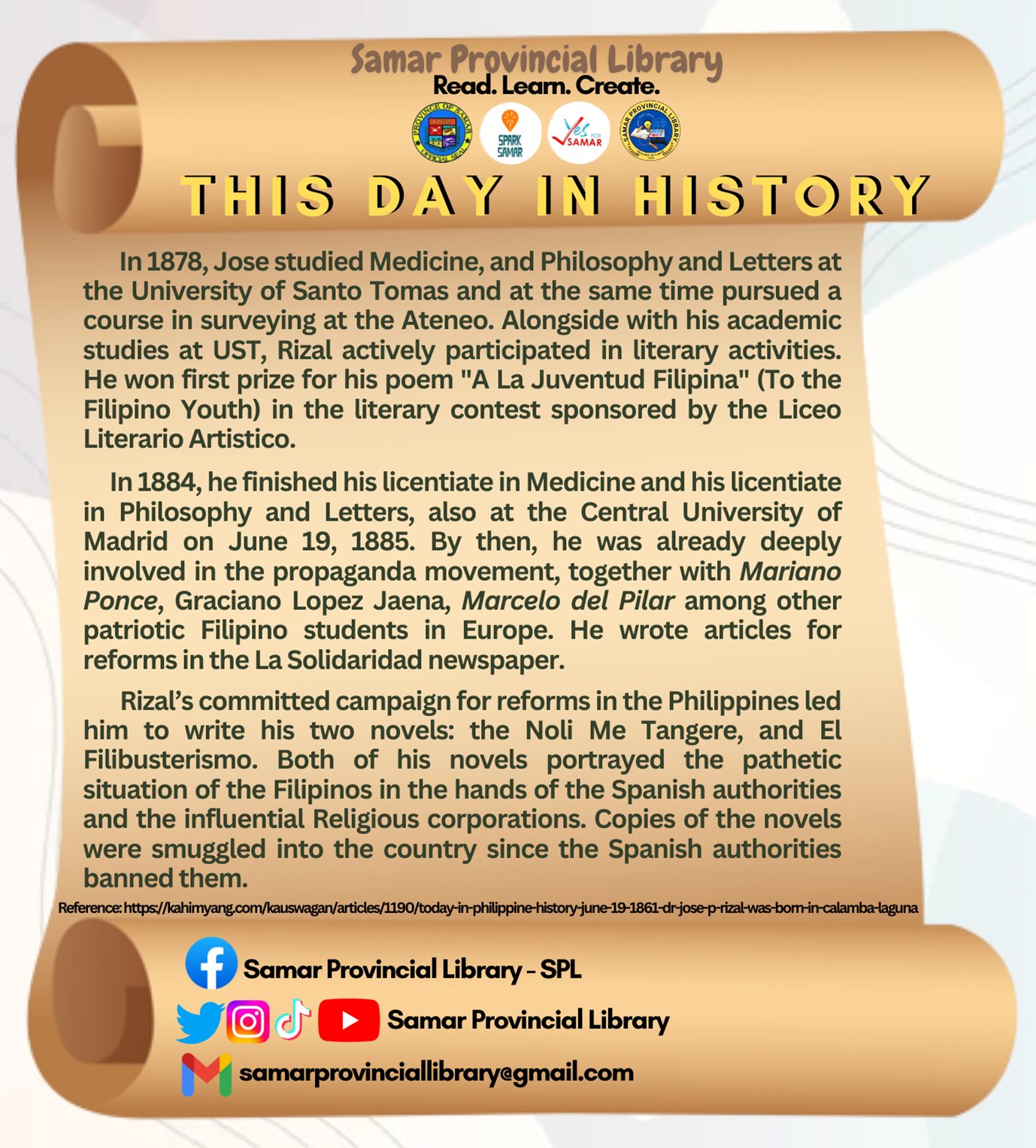 Today in Philippine... - Samar Provincial Library - SPL