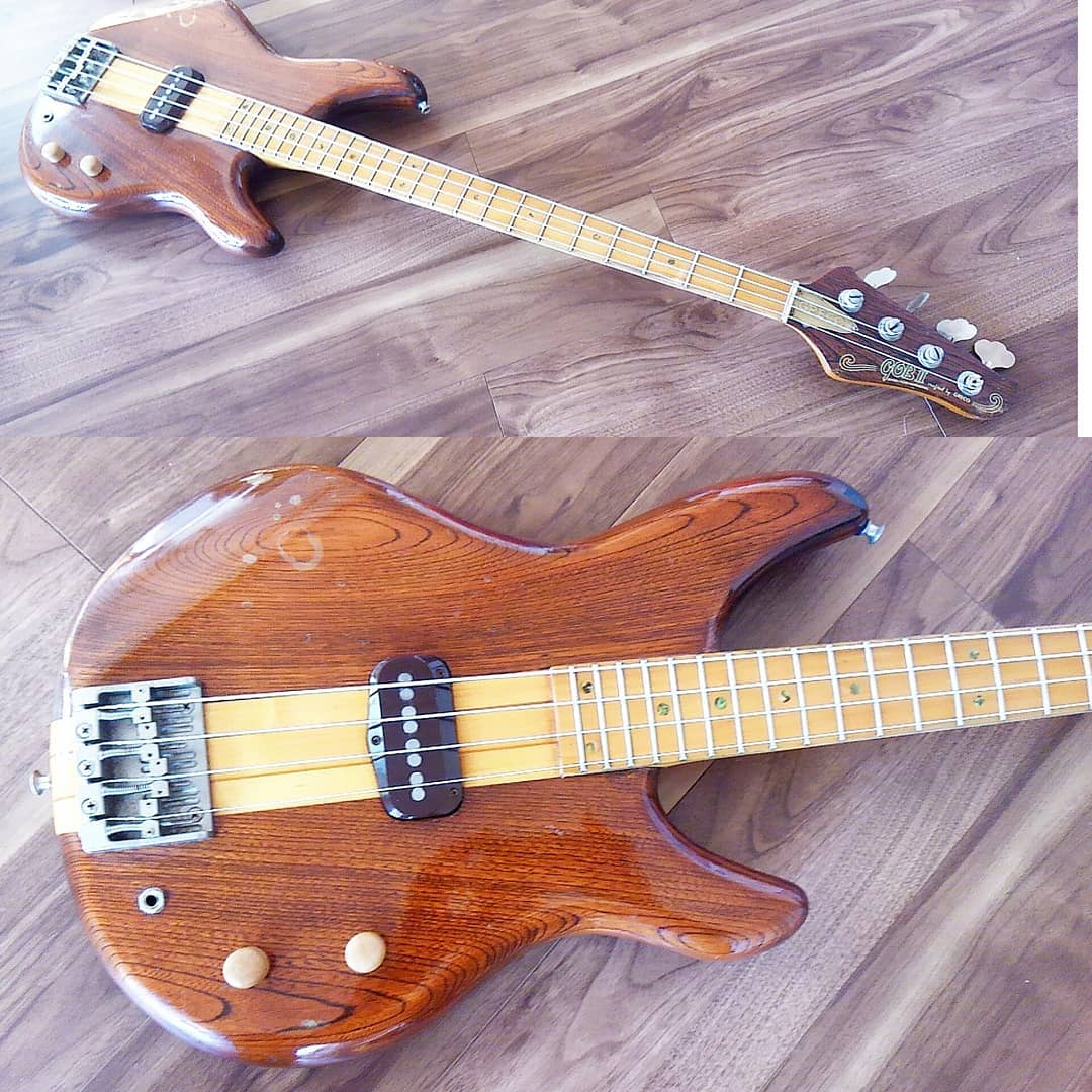 A 1990's Greco Japan scroll bass. This is a down sized short scale