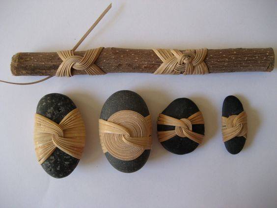 Tied rocks' by Shizu Designs (Shizu Okino and Karen Okino Butzbach